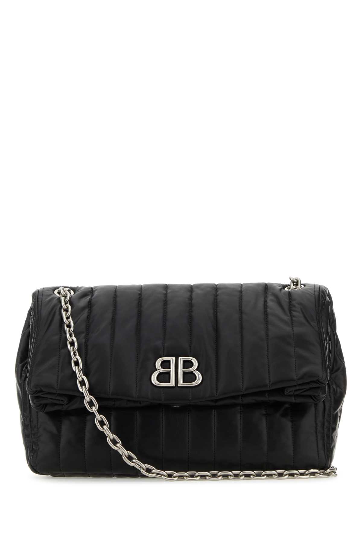 Black leather medium Monaco shoulder bag 7659452AASE1000 (Balenciaga / ハンドバッグ・ショルダーバッグ ) | Balenciaga (バレンシアガ)