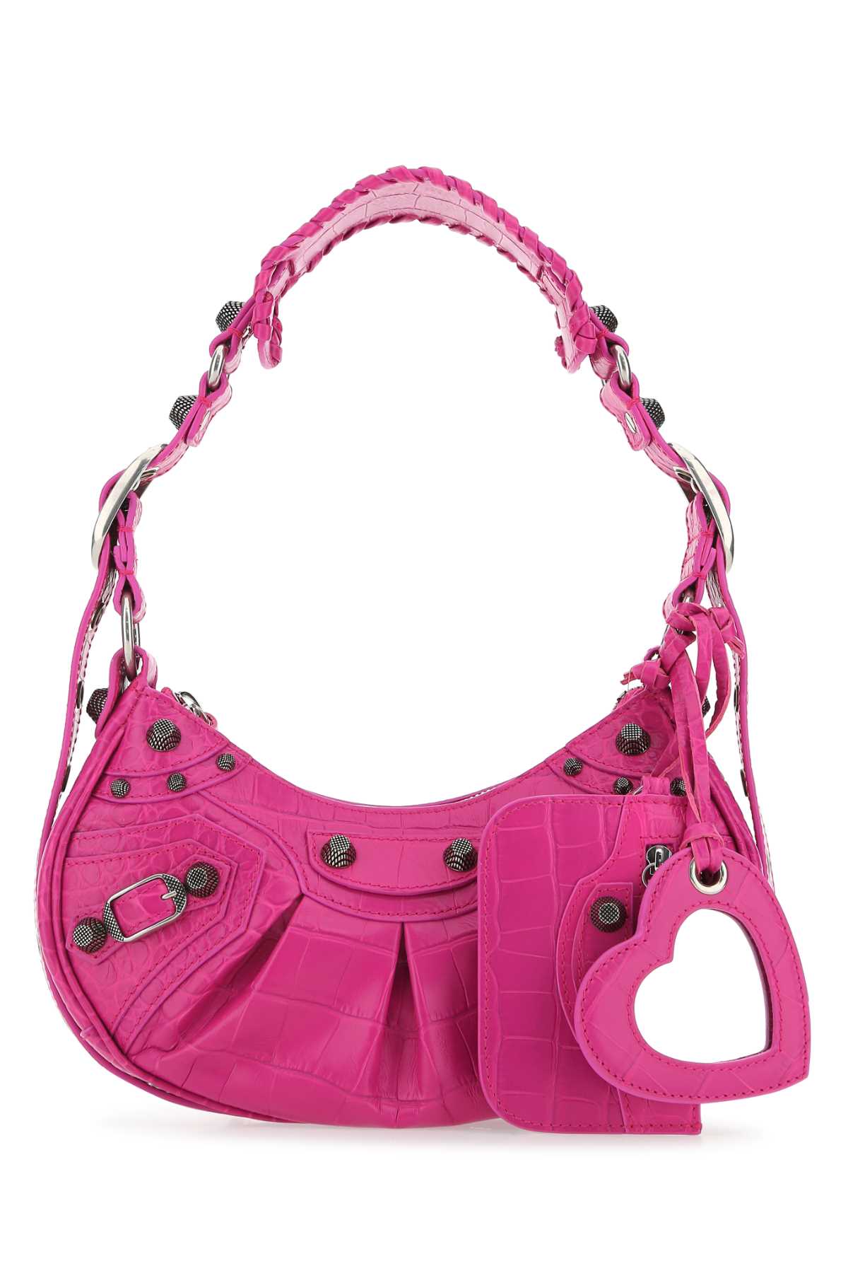 Fuchsia leather Le Cagole XS shoulder bag 67130923EBY5622 (Balenciaga / ハンドバッグ・ショルダーバッグ ) | Balenciaga (バレンシアガ)