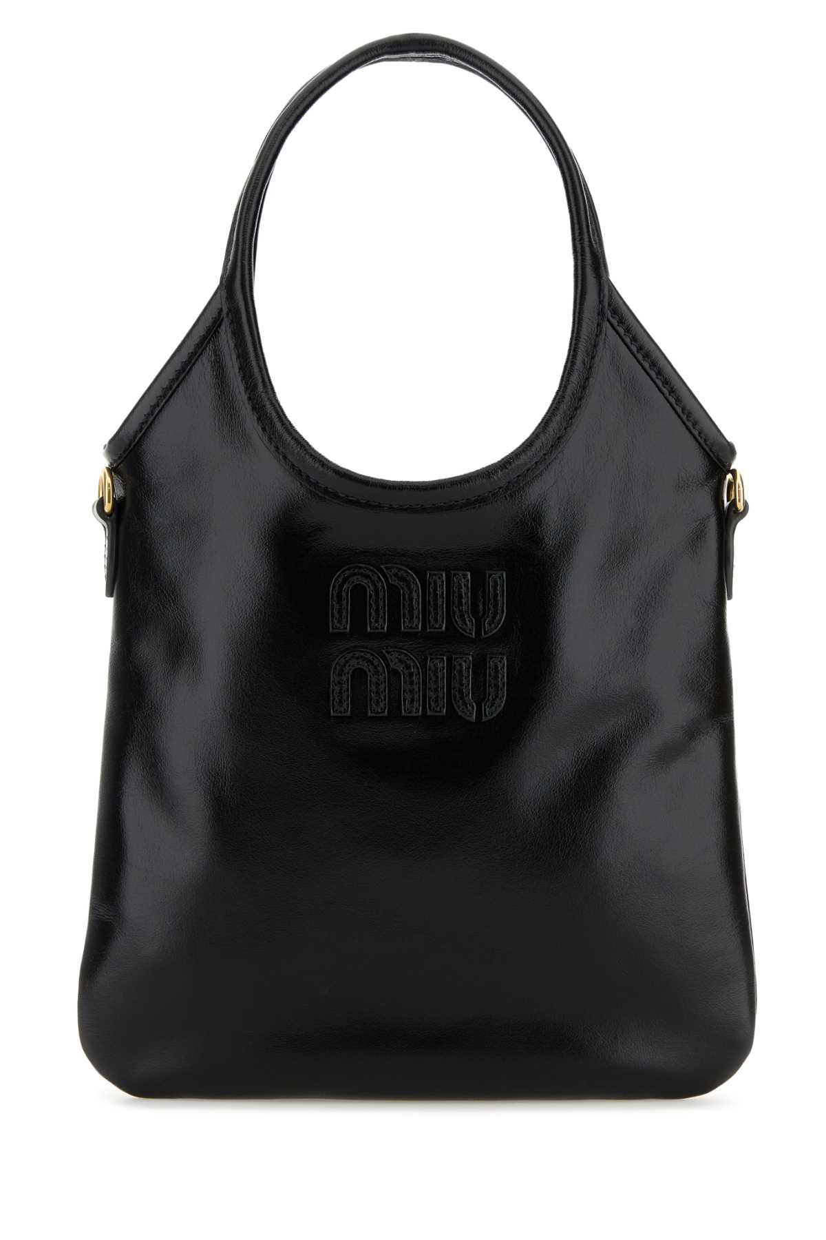 Black leather IVY handbag 5BA281VOLI2IEOF0002 (MIU MIU / トートバッグ ) | MIU MIU (ミュウミュウ)