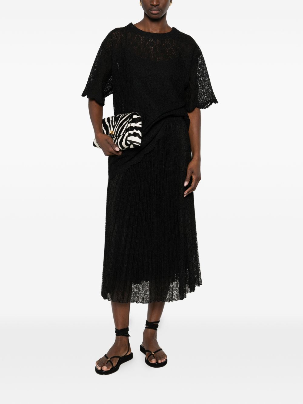 Ermanno Scervino Skirts Black D482O374EWF95708 (ERMANNO SCERVINO / スカート ) | ERMANNO SCERVINO (エルマンノ シェルヴィーノ)(4)