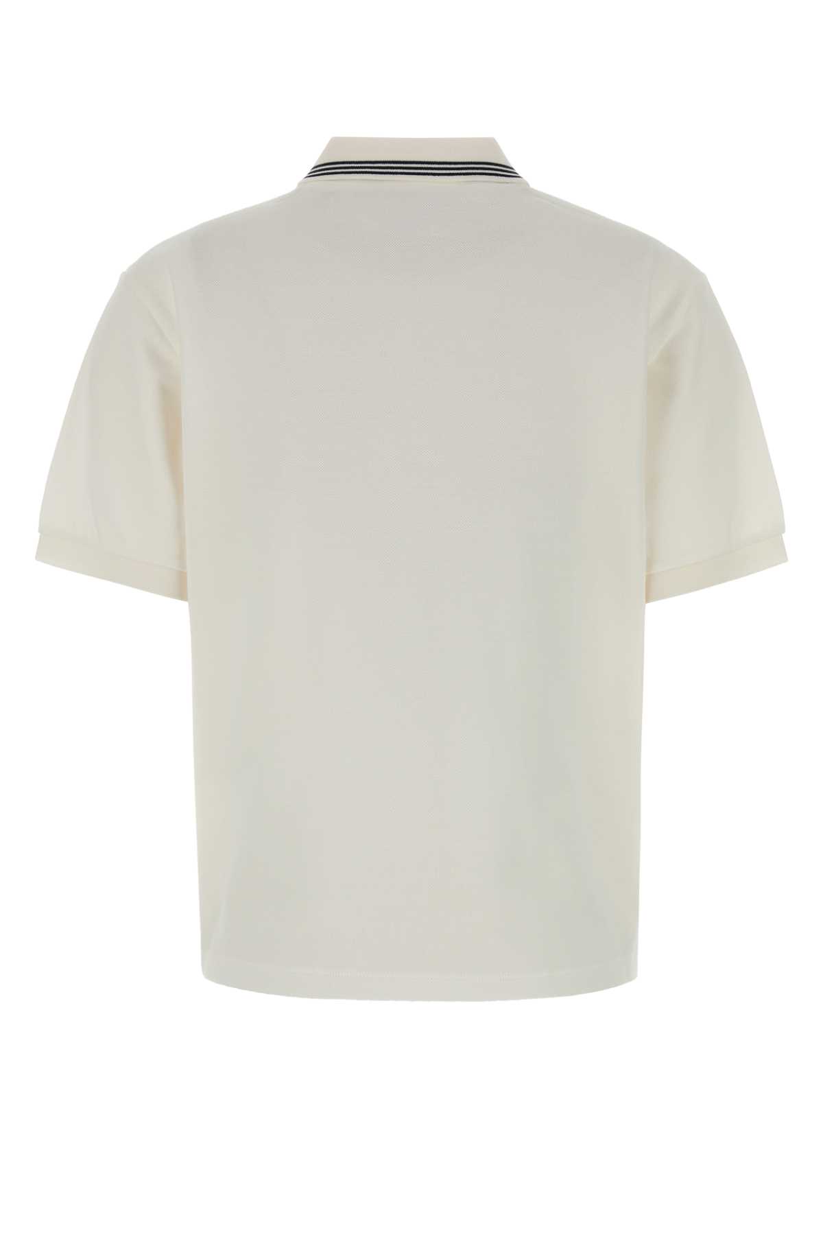 White piquet polo shirt MJNA03SOOO18ZWF0009 (MIU MIU / ポロシャツ ) | MIU MIU (ミュウミュウ)(1)