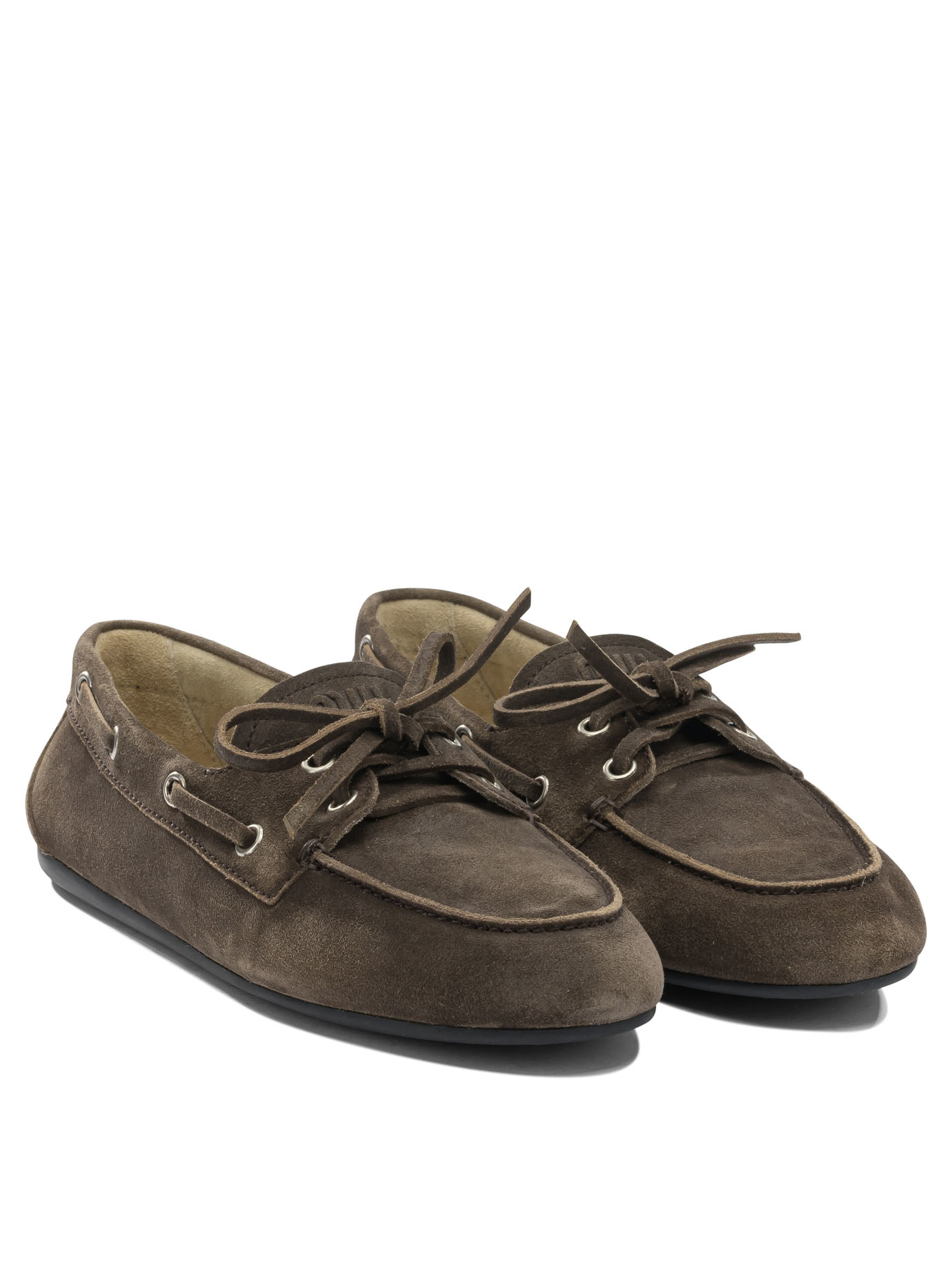 Suede lace-up loafers 5D123EZIJF0003 (MIU MIU / ローファー ) | MIU MIU (ミュウミュウ)(1)