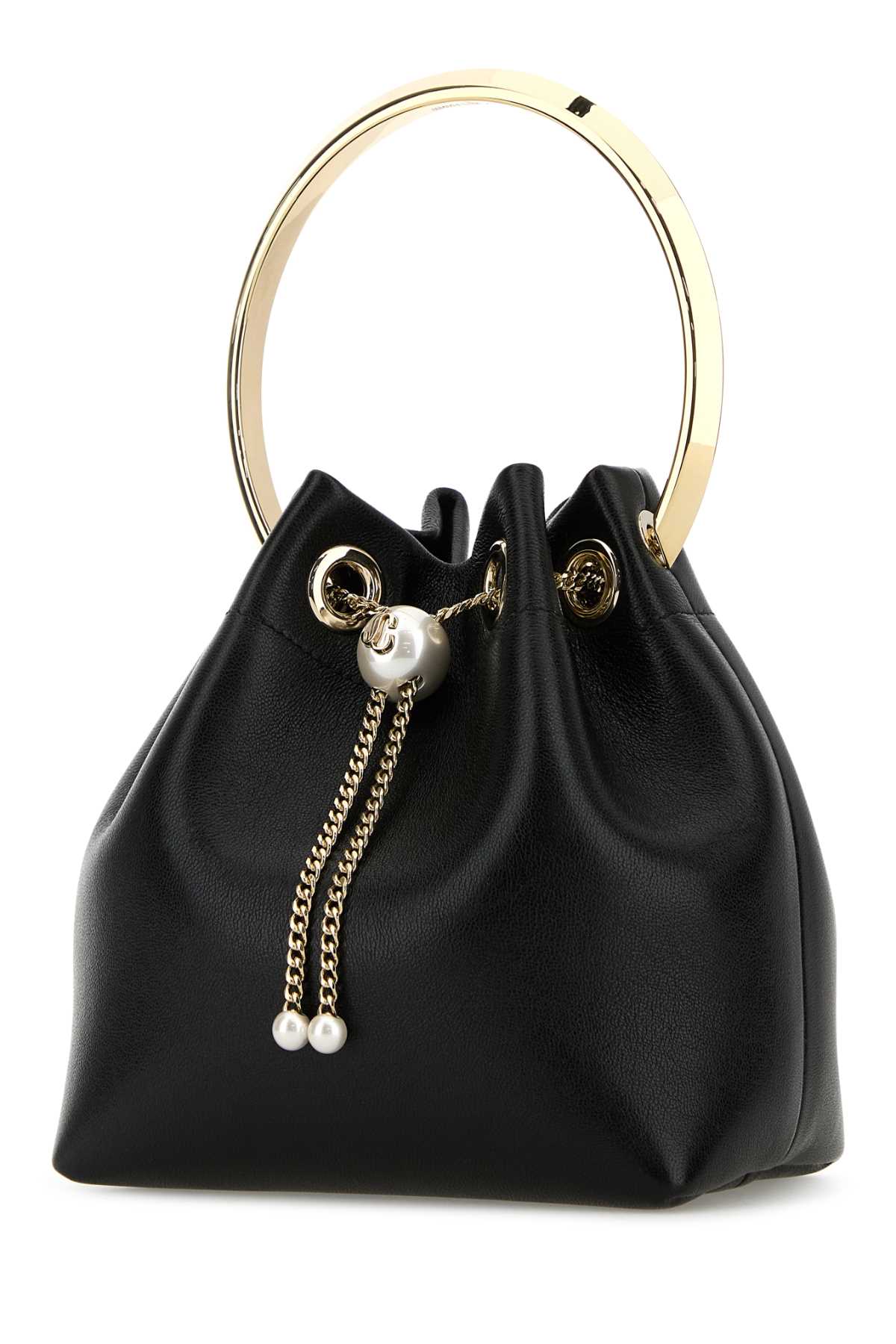 Black leather Bon Bon bucket bag BONBONTYTBLALIGGOL (JIMMY CHOO / ハンドバッグ・ショルダーバッグ ) | JIMMY CHOO (ジミー チュウ)(1)