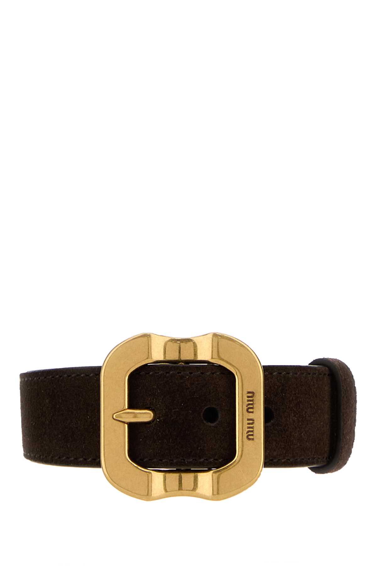 Dark brown suede bracelet 5IB6862CSSF0659 (MIU MIU / ベルト・サスペンダー ) | MIU MIU (ミュウミュウ)