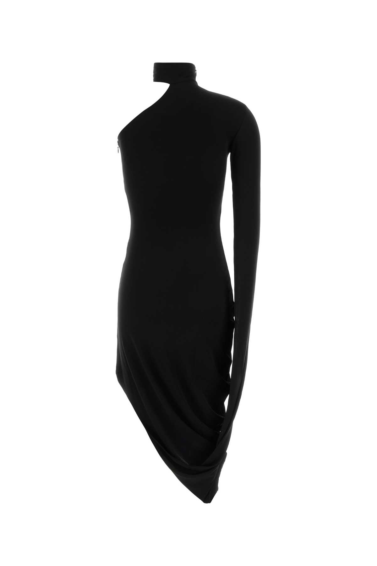 Black stretch jersey one-shoulder dress 1CC1266895001 (alexanderwang / ワンピース・ドレス・オールインワン ) | alexanderwang (アレキサンダーワン)(1)
