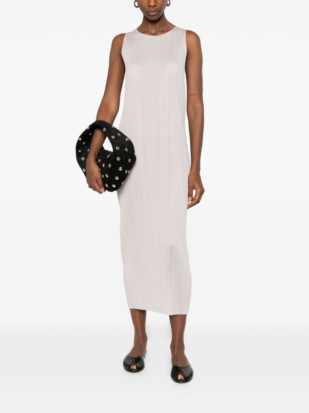Pleats Please Dresses Light Grey PP59JH41042 (PLEATS PLEASE ISSEY MIYAKE / ワンピース・ドレス・オールインワン ) | PLEATS PLEASE ISSEY MIYAKE (プリーツ プリーズ イッセイ ミヤケ)(4)