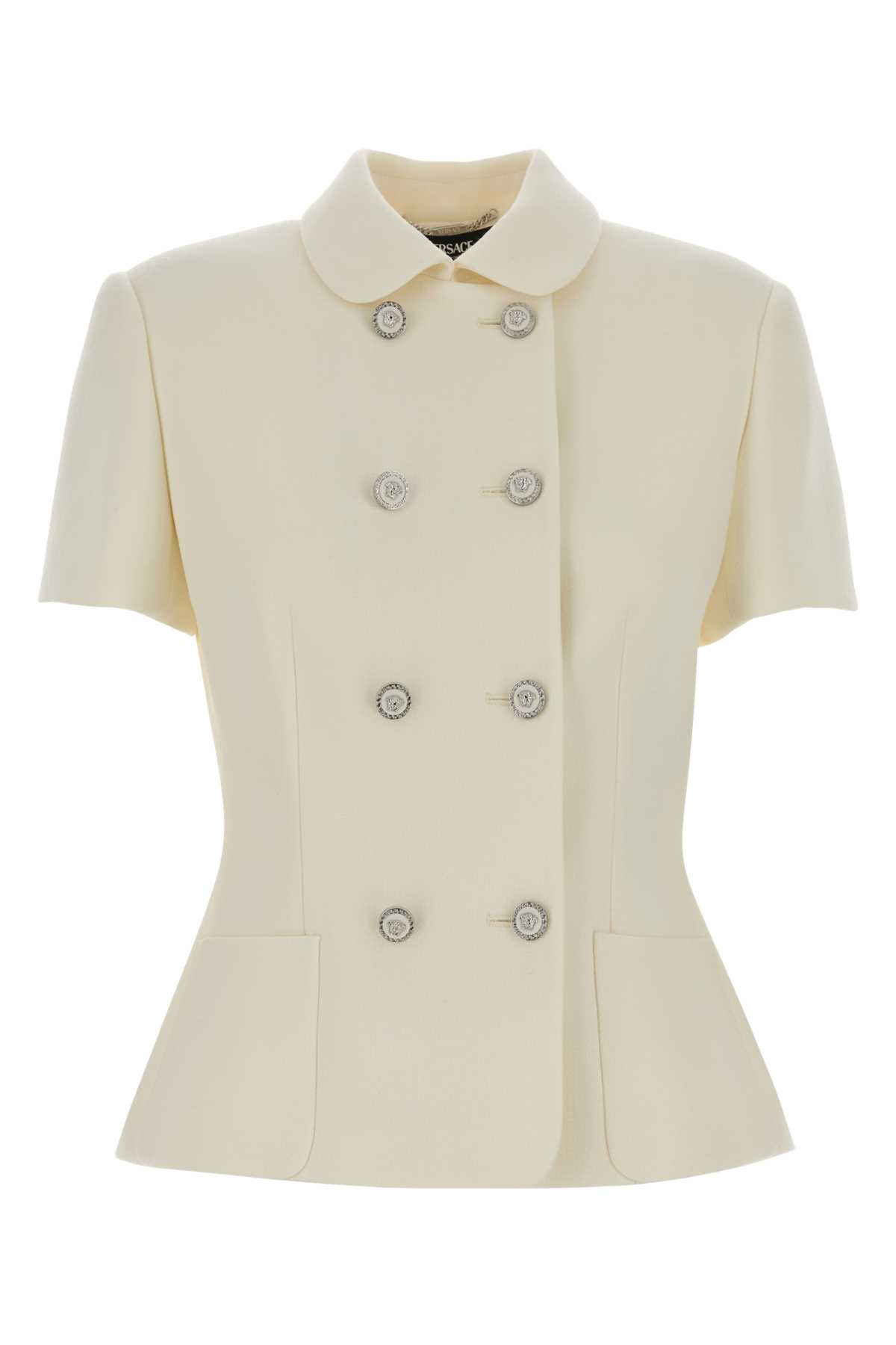 Ivory wool blazer 10230621A127891W010 (VERSACE / ブレザー・ジャケット ) | VERSACE (ヴェルサーチェ)