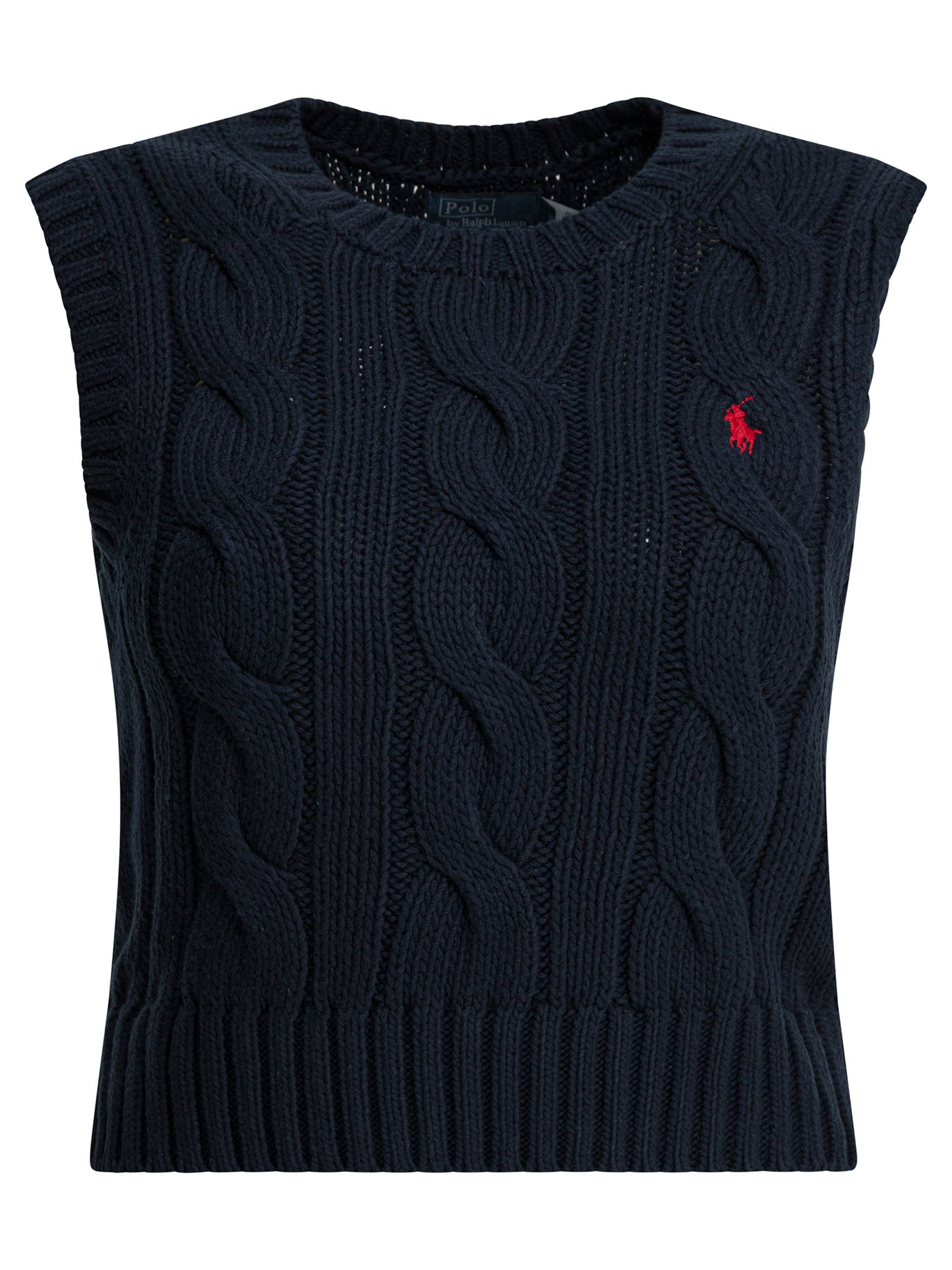 Cable-knit vest with logo 211959295002HUNTER (Polo Ralph Lauren / ベスト ) | Polo Ralph Lauren (ポロ ラルフ ローレン)