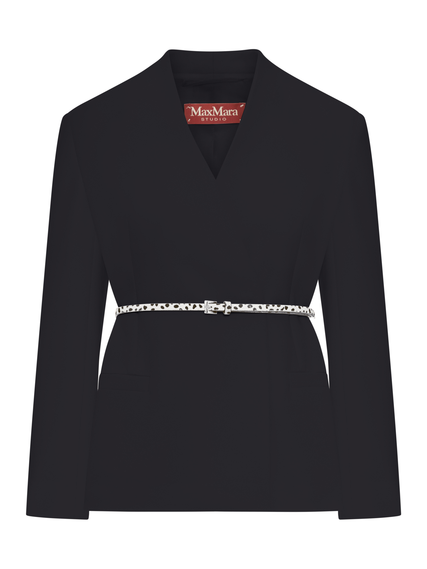 DOUBLE-BREASTED CADY JACKET WITH BELT 2616041035600001 (Max Mara Studio / ブレザー・ジャケット ) | Max Mara Studio (マックスマーラ ステュディオ)