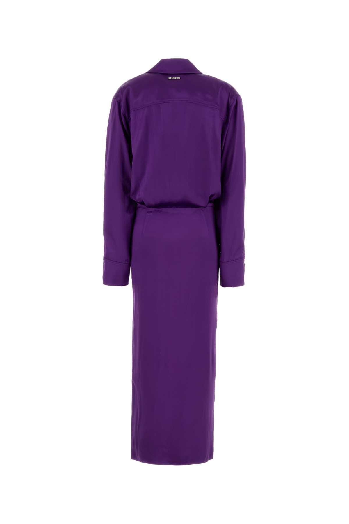 Purple satin shirt dress 260WCW00257VVV102AA769 (THE ATTICO / ワンピース・ドレス・オールインワン ) | THE ATTICO (ジ・アティコ)(1)