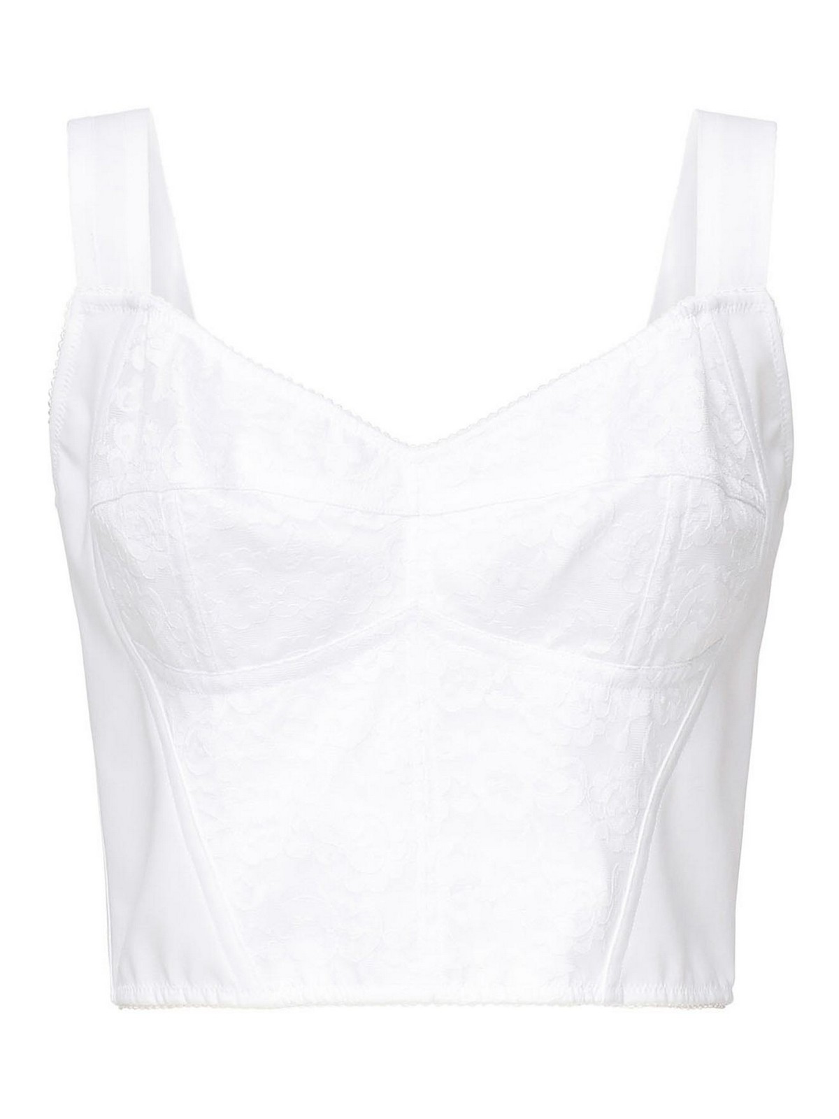 Jacquard And Lace Sheath Bustier Top F7T19TGDCLQW0800 (Dolce & Gabbana / タンクトップ・キャミソール ) | Dolce & Gabbana (ドルチェガッバーナ)