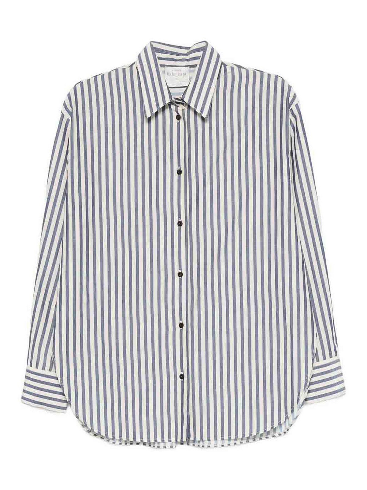 Striped Cotton Blend Shirt 14399BISMYSHIRTNOTTE (forte_forte / シャツ・ブラウス ) | forte_forte (フォルテ フォルテ)
