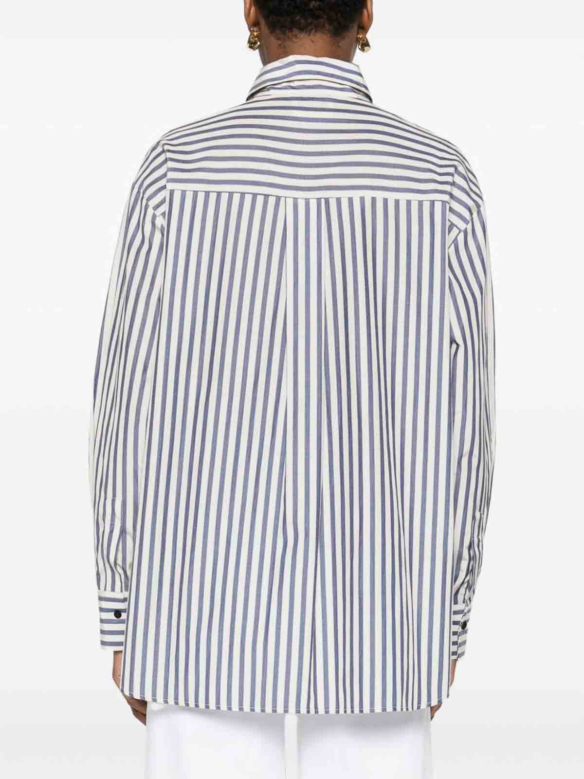 Striped Cotton Blend Shirt 14399BISMYSHIRTNOTTE (forte_forte / シャツ・ブラウス ) | forte_forte (フォルテ フォルテ)(2)