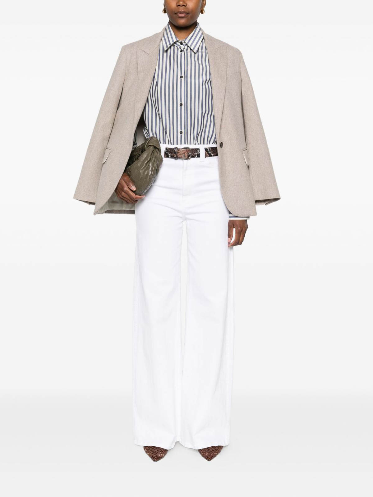 Striped Cotton Blend Shirt 14399BISMYSHIRTNOTTE (forte_forte / シャツ・ブラウス ) | forte_forte (フォルテ フォルテ)(3)