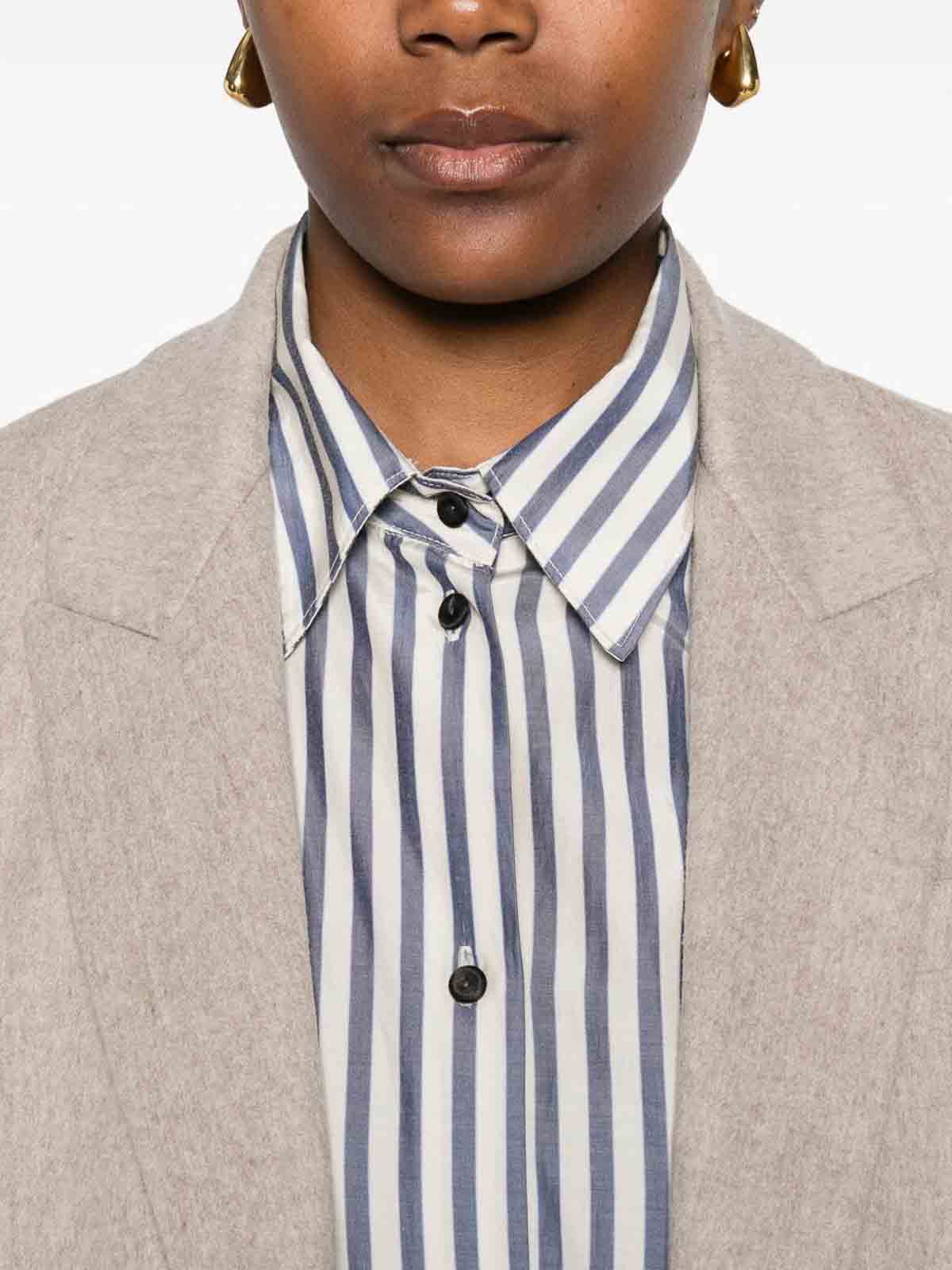 Striped Cotton Blend Shirt 14399BISMYSHIRTNOTTE (forte_forte / シャツ・ブラウス ) | forte_forte (フォルテ フォルテ)(4)