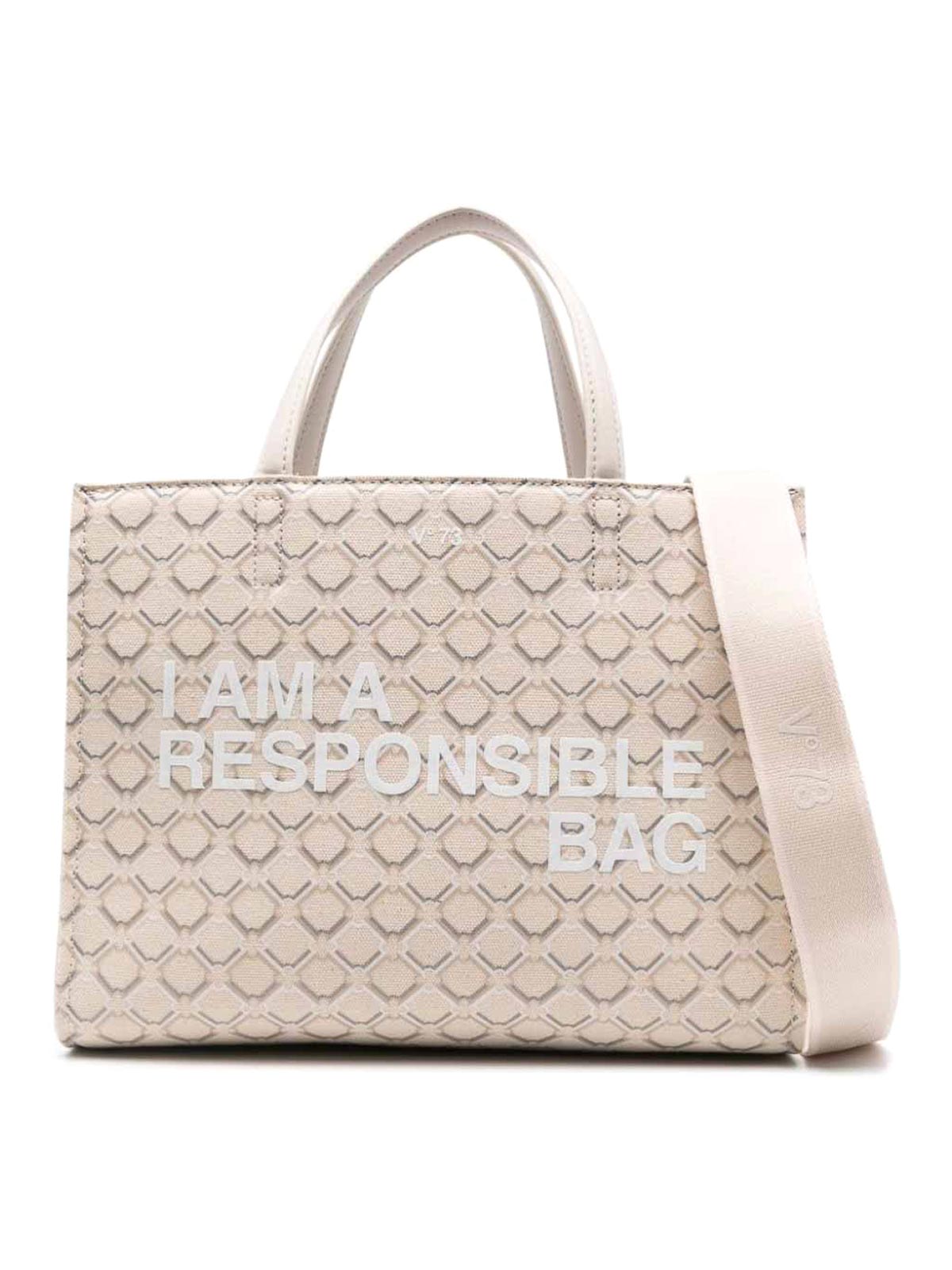 Shopping Responsibility Logo Wht 73BS7Q901328 (V°73 / トートバッグ ) | V°73 (ヴィ セッタンタトレ)