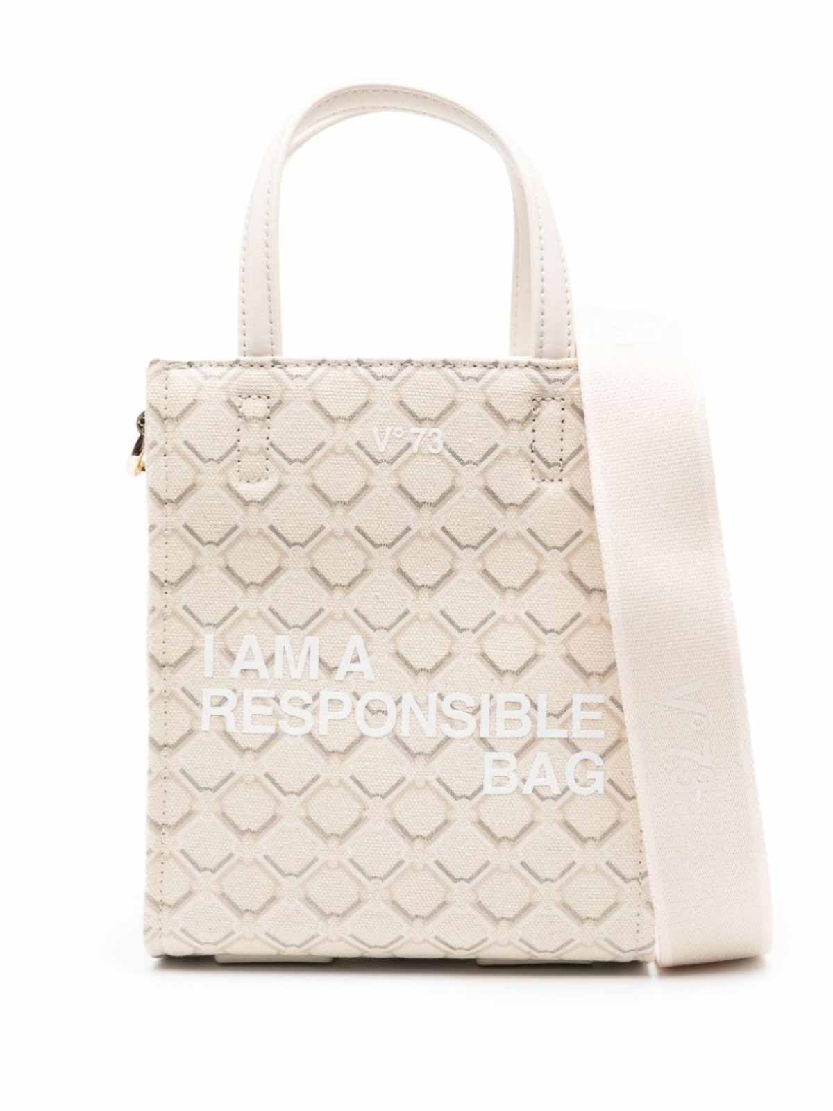 Shopping Responsibility Logo Wht 73BS7Q903328 (V°73 / トートバッグ ) | V°73 (ヴィ セッタンタトレ)(1)