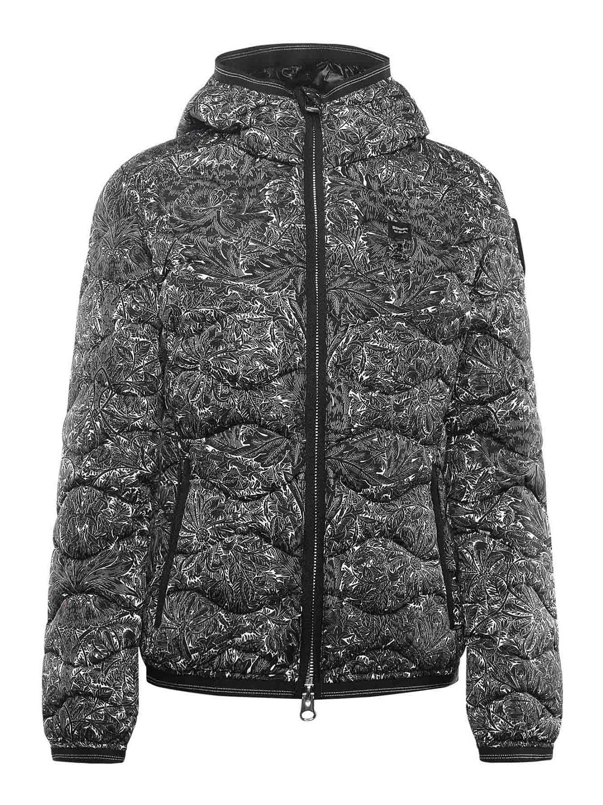 Camellia Wave-Print Down Jacket 25WBLDC03095007358999 (Blauer / ダウンジャケット・コート ) | Blauer (ブラウアー)