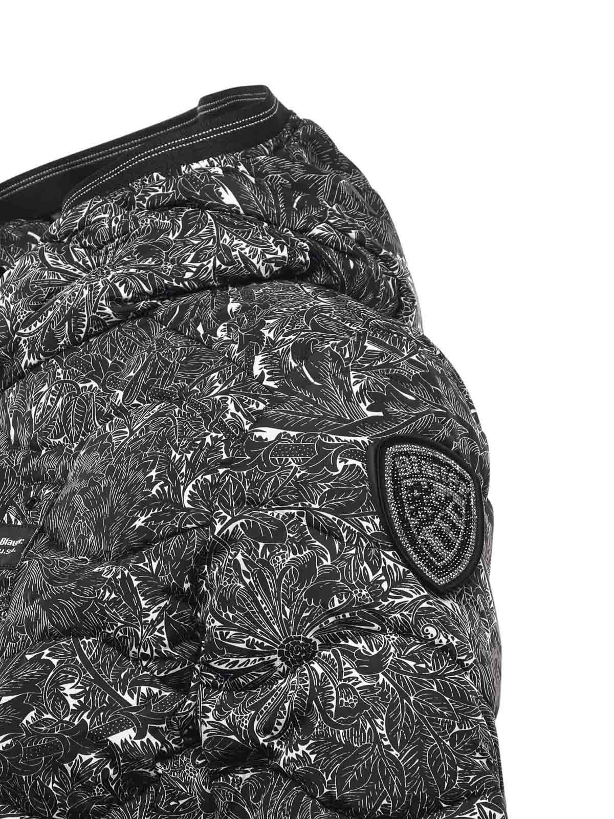 Camellia Wave-Print Down Jacket 25WBLDC03095007358999 (Blauer / ダウンジャケット・コート ) | Blauer (ブラウアー)(1)