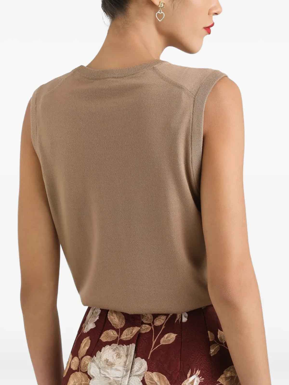 Sleeveless Jumper Nocciola Chiaro 1 FXT63ZJBW0PM0444 (Dolce & Gabbana / ニット・セーター・カーディガン ) | Dolce & Gabbana (ドルチェガッバーナ)(2)