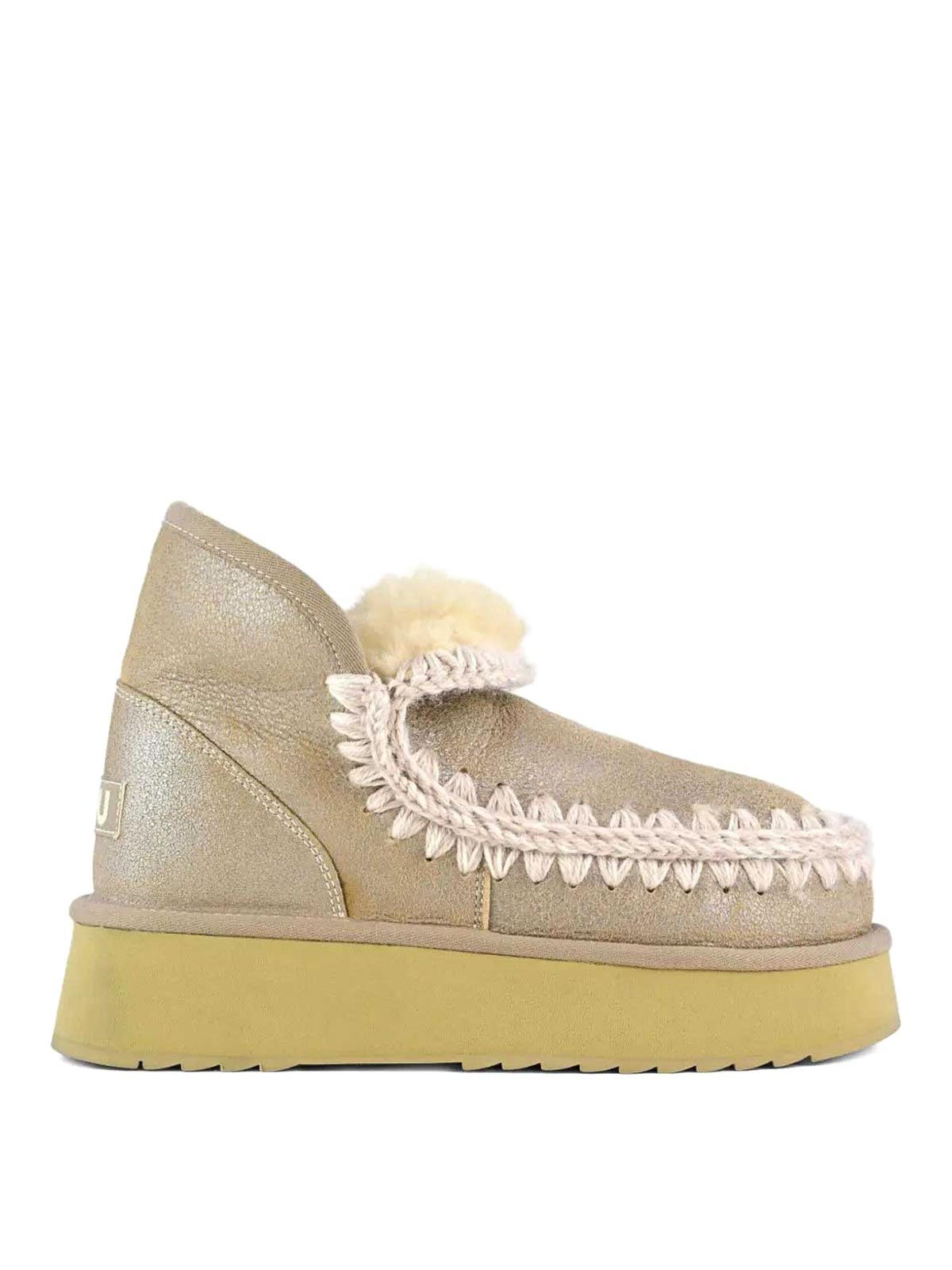 Mini Eskimo Platform Boot Stone Metallic MUFW681000BSTME (mou / ブーツ ) | mou (ムー)