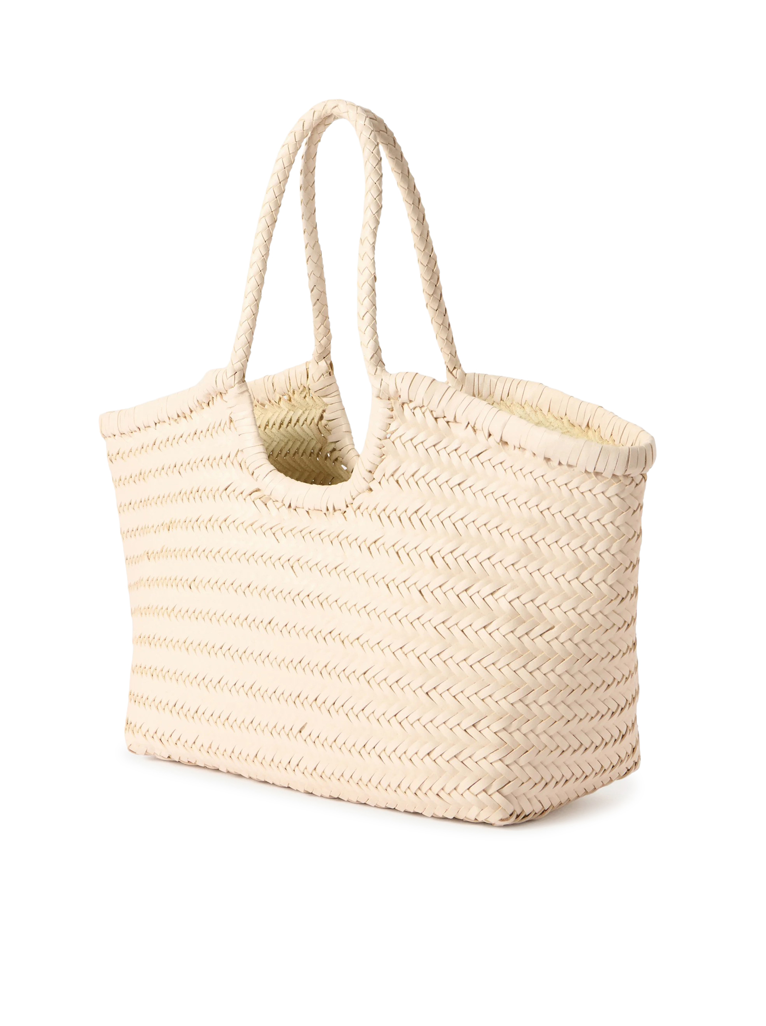 NANTUCKET BIG TOTE BAG IN WOVEN LEATHER SAND DGS68822SAND (dragon DIFFUSION / トートバッグ ) | dragon DIFFUSION (ドラゴンディフュージョン)(1)