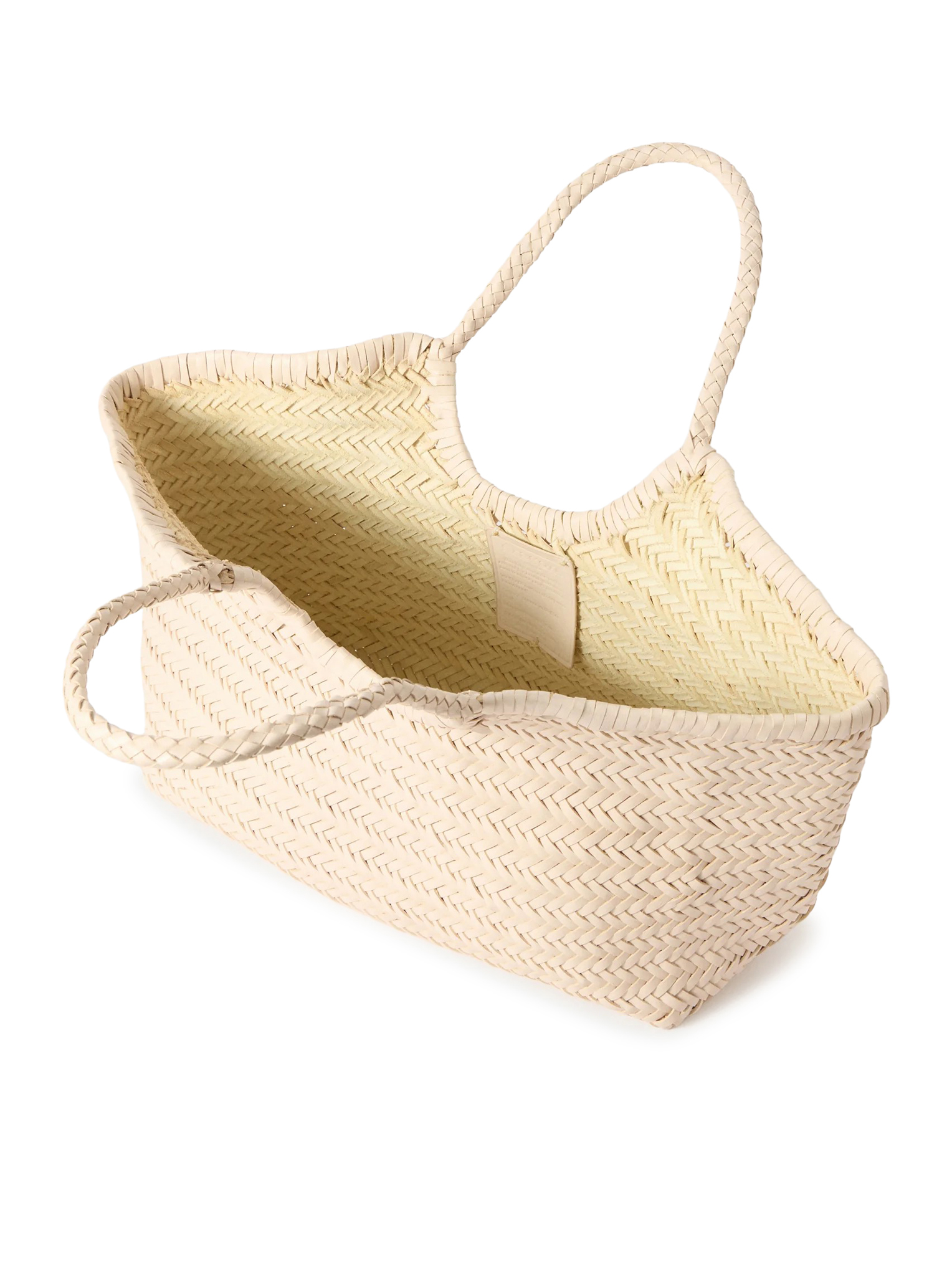 NANTUCKET BIG TOTE BAG IN WOVEN LEATHER SAND DGS68822SAND (dragon DIFFUSION / トートバッグ ) | dragon DIFFUSION (ドラゴンディフュージョン)(3)