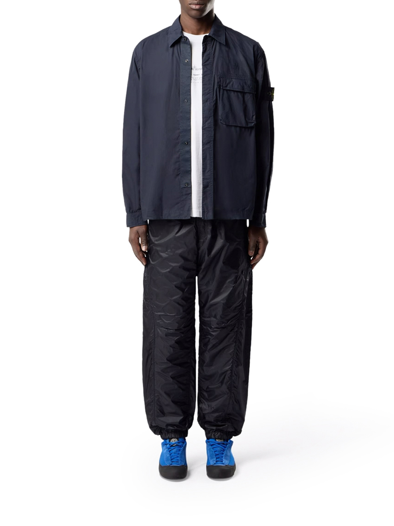 STRETCH COTTON CANVAS OVERSHIRT WITH FLAP POCKET ON THE CHEST L1S151200032S0003V0020 (STONE ISLAND / シャツ・ブラウス ) | STONE ISLAND (ストーンアイランド)(1)