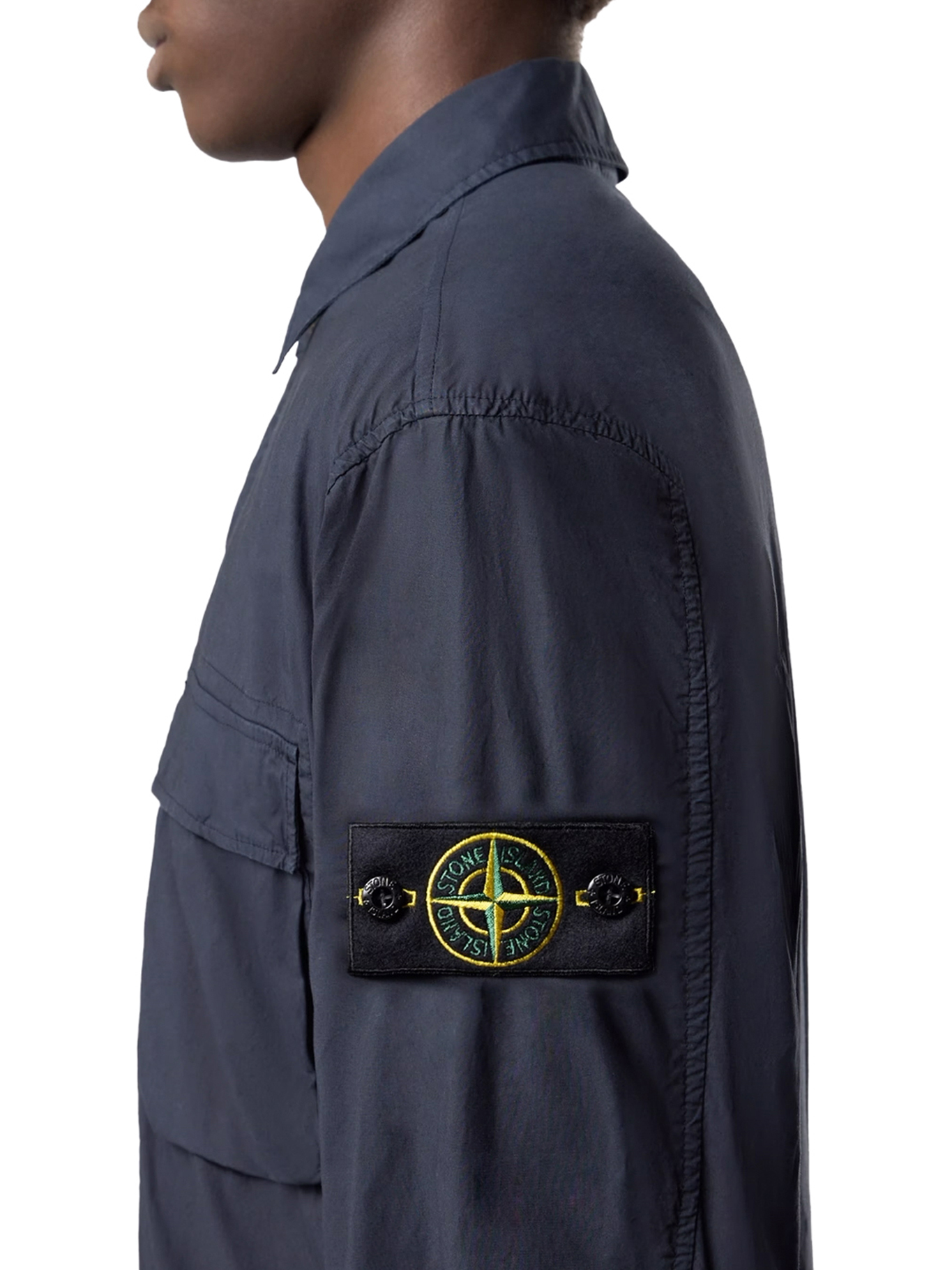 STRETCH COTTON CANVAS OVERSHIRT WITH FLAP POCKET ON THE CHEST L1S151200032S0003V0020 (STONE ISLAND / シャツ・ブラウス ) | STONE ISLAND (ストーンアイランド)(3)