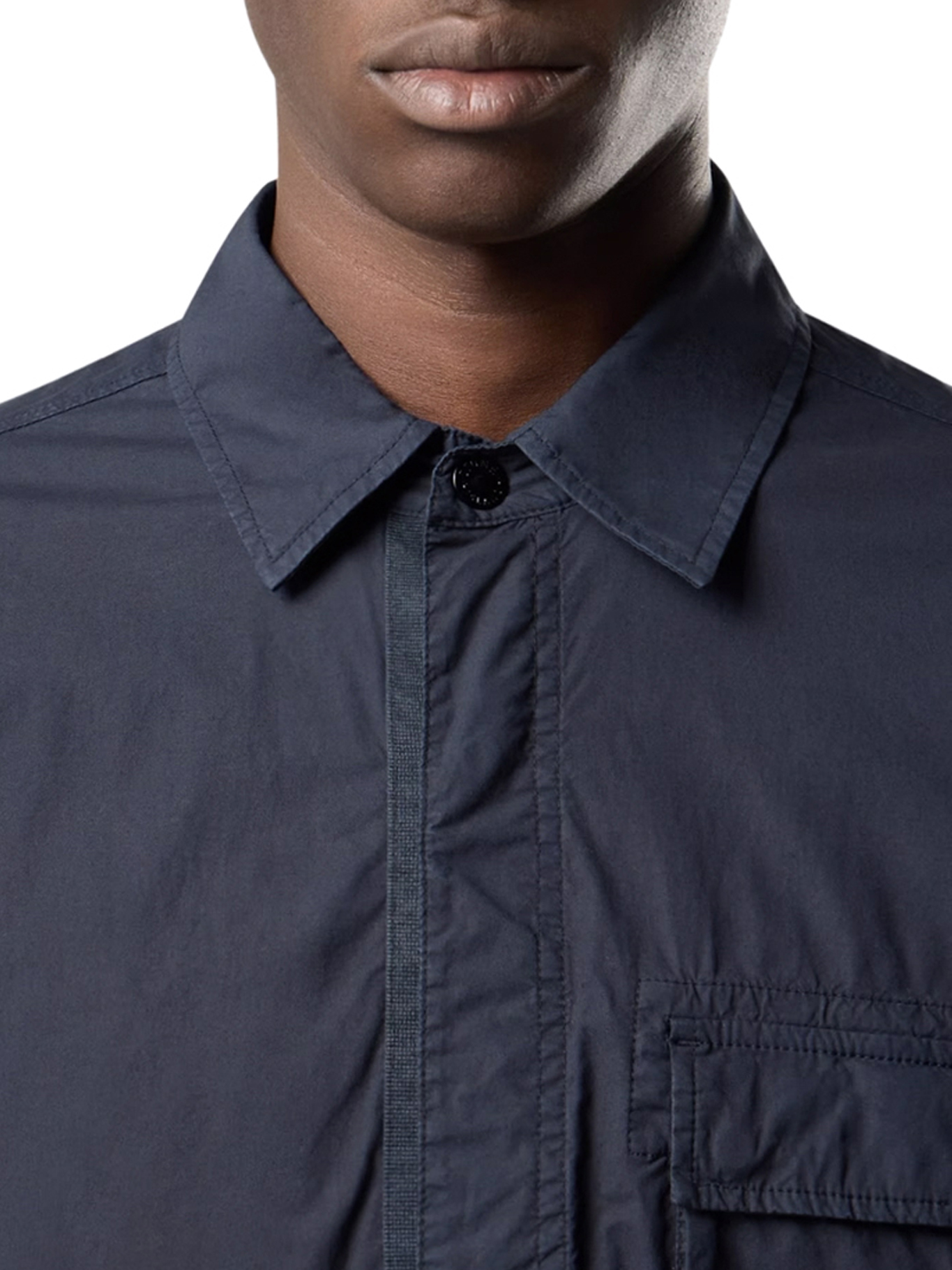 STRETCH COTTON CANVAS OVERSHIRT WITH FLAP POCKET ON THE CHEST L1S151200032S0003V0020 (STONE ISLAND / シャツ・ブラウス ) | STONE ISLAND (ストーンアイランド)(4)