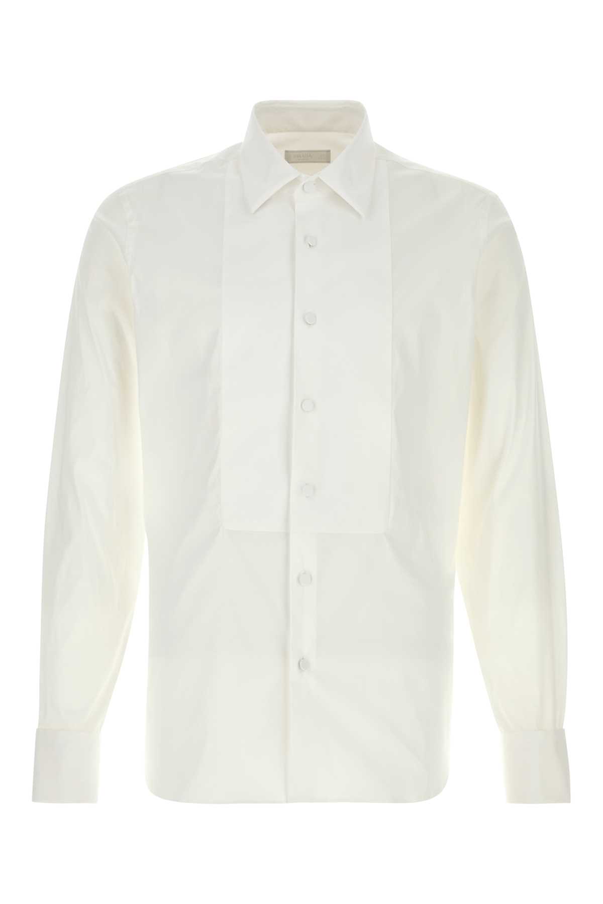 White stretch poplin shirt UCN478S23110XMF0009 (Prada / シャツ・ブラウス ) | Prada (プラダ)