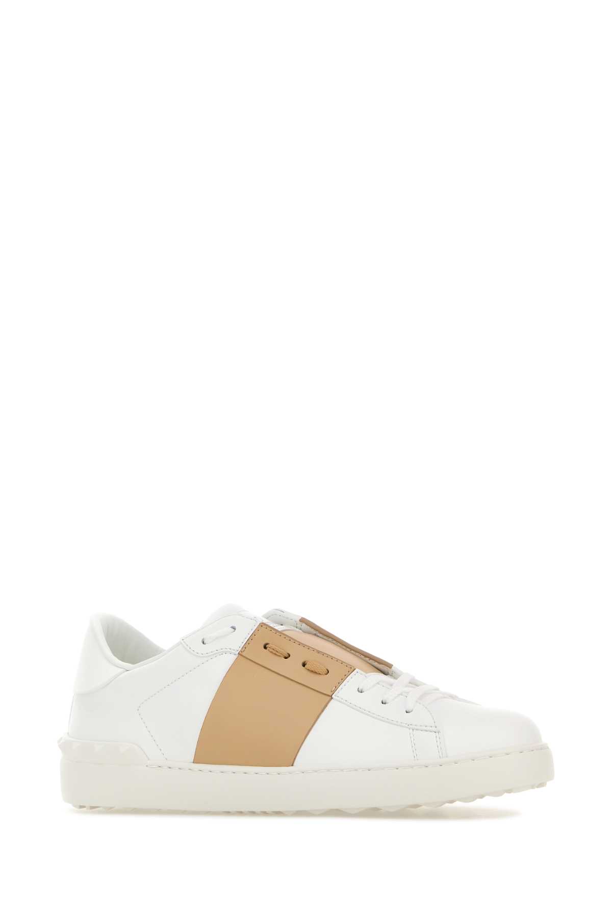 White leather Open sneakers with camel band 8Y2S0830BLUDAH (Valentino Garavani / スニーカー ) | Valentino Garavani (ヴァレンティノ)(1)