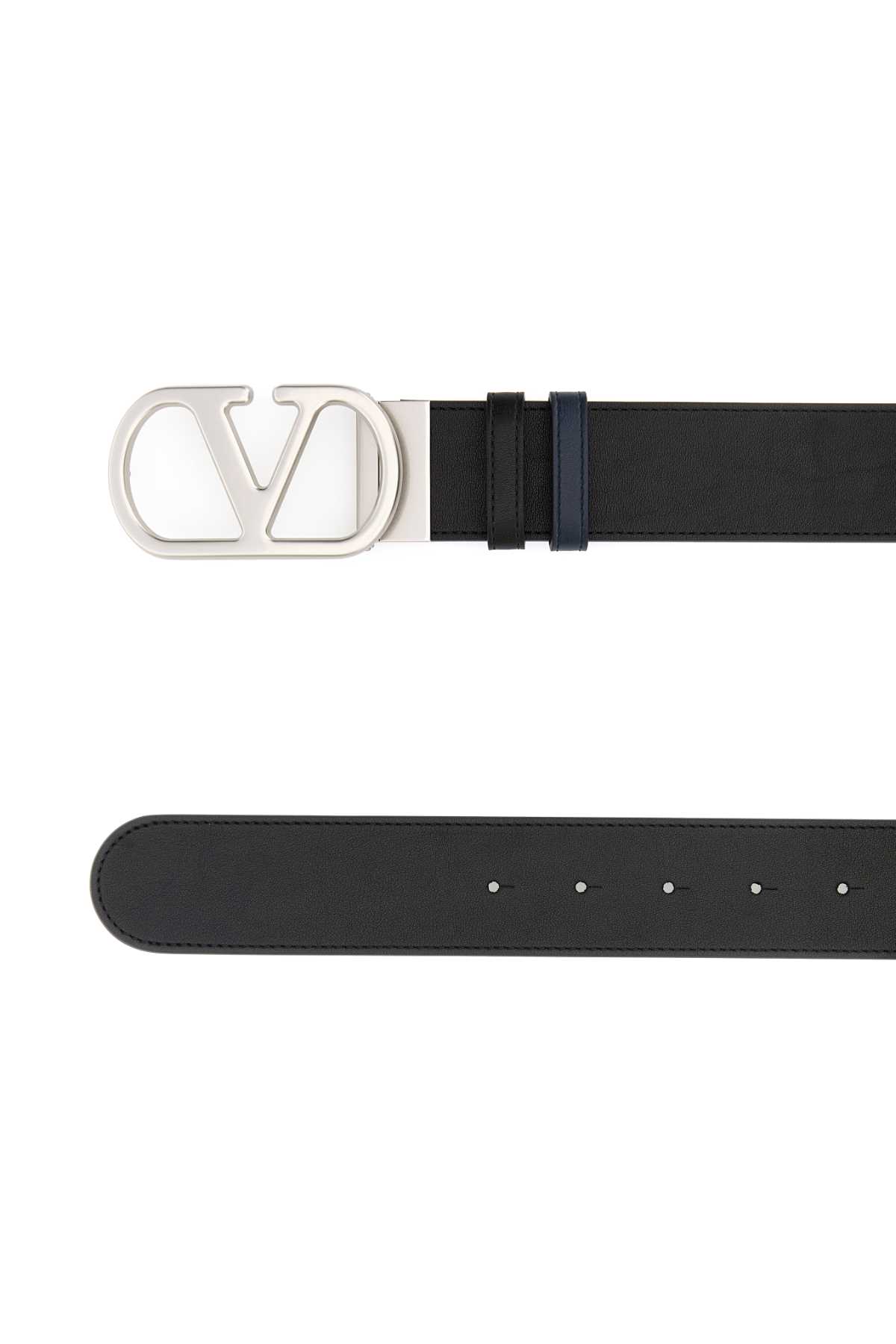 Black reversible leather belt 8Y2T0SQ4UPCM77 (Valentino Garavani / ベルト・サスペンダー ) | Valentino Garavani (ヴァレンティノ)(1)