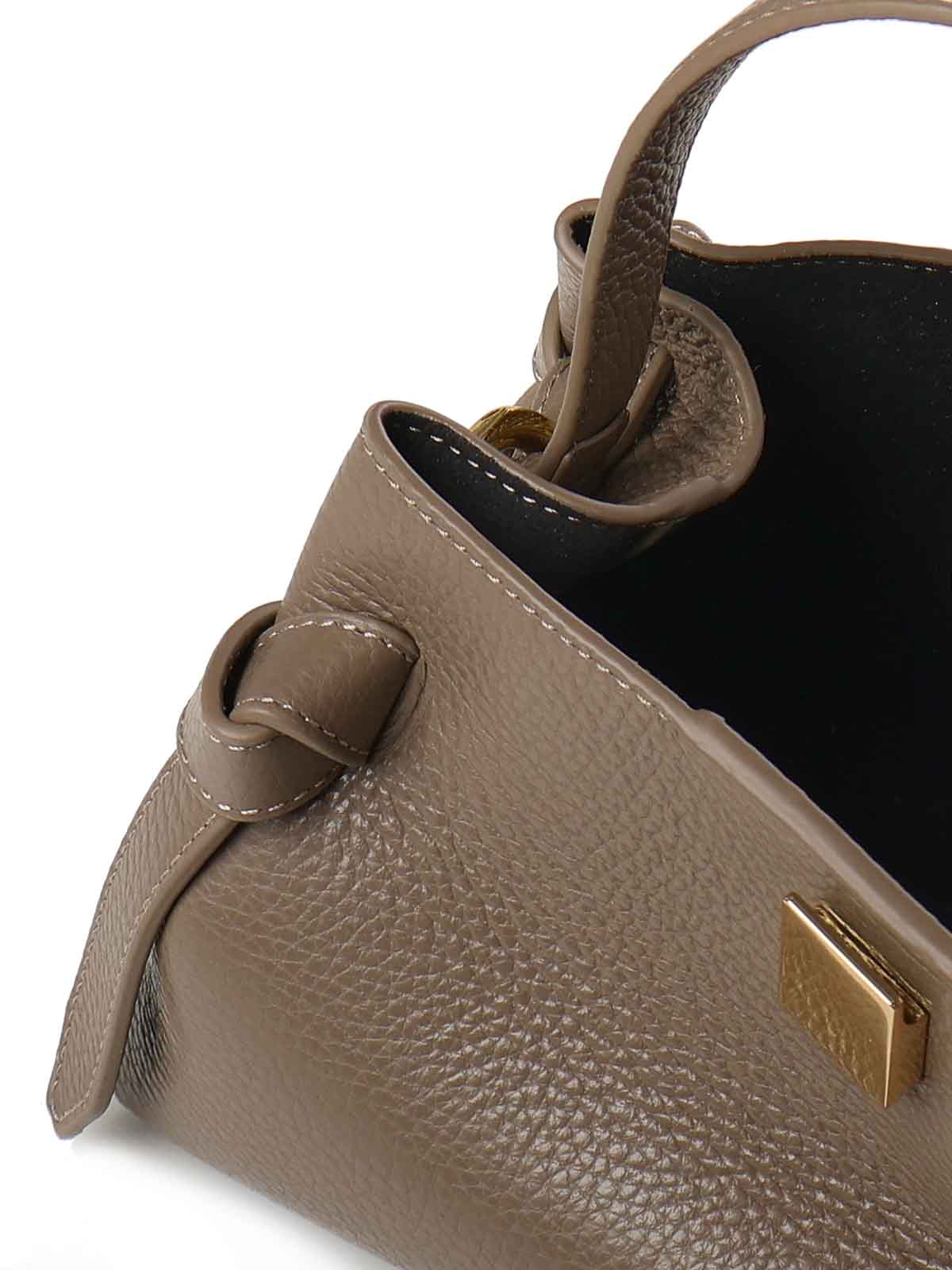 Gyoza Mini Leather Bag GYOZAMINIPEBBLEGRAINLEATHERTAUPE (YUZEFI / ハンドバッグ・ショルダーバッグ ) | YUZEFI (ユゼフィ)(3)