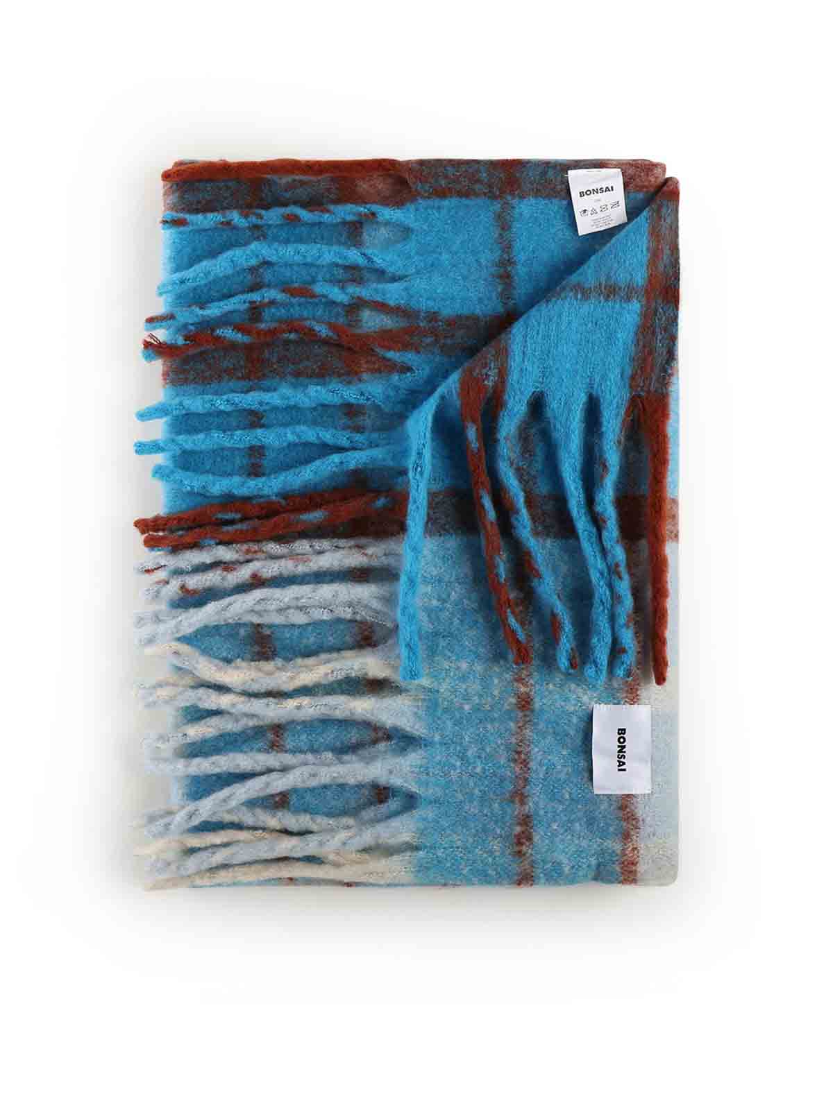 Checked Scarf With Logo AC004V5GRY (BONSAI / スカーフ・マフラー ) | BONSAI (ボンサイ)(2)