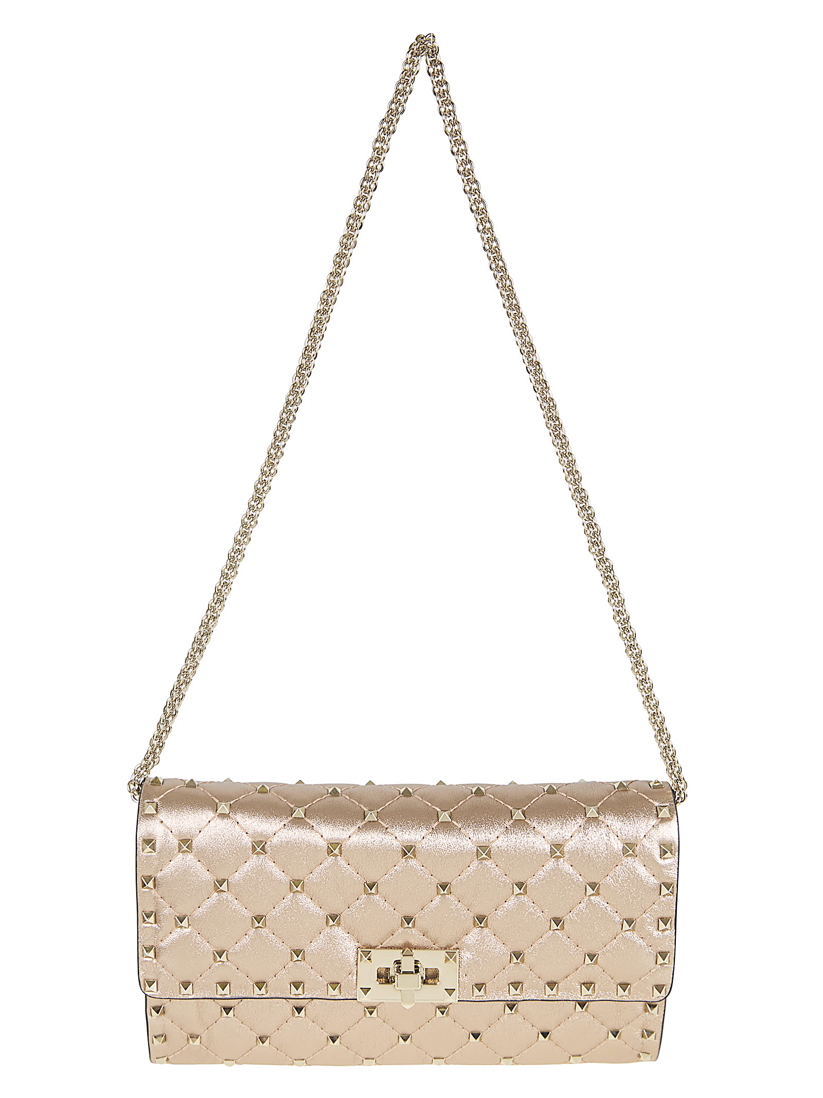 SHOULDER BAG | ROCKSTUD SPIKE | NAPPA LAMINATA/NAP/PLATINUM STUDS WB0137IEWGF9 (Valentino Garavani / ハンドバッグ・ショルダーバッグ ) | Valentino Garavani (ヴァレンティノ)