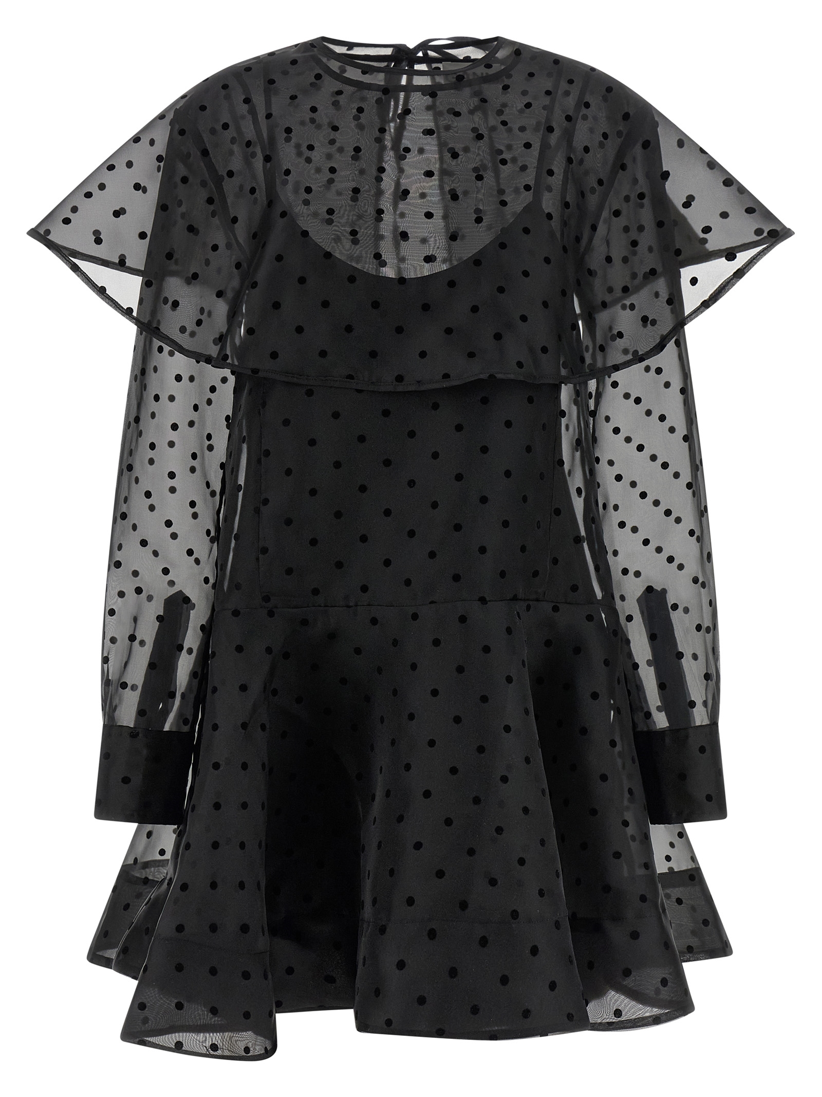 'Black Organza Circle Collar' dress A1030179099 (GANNI / ワンピース・ドレス・オールインワン ) | GANNI (ガニー)