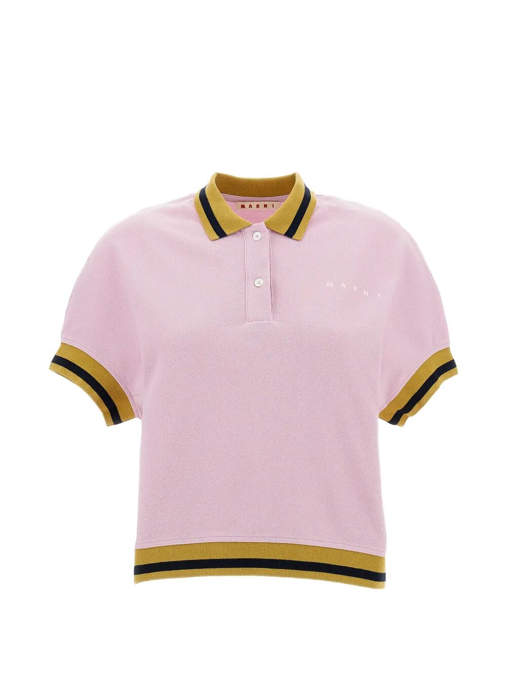 STRIPED DETAILS COTTON PIQUÉ POLO SHIRT THJE0389LSUTC59900C20 (Marni / ポロシャツ ) | Marni (マルニ)