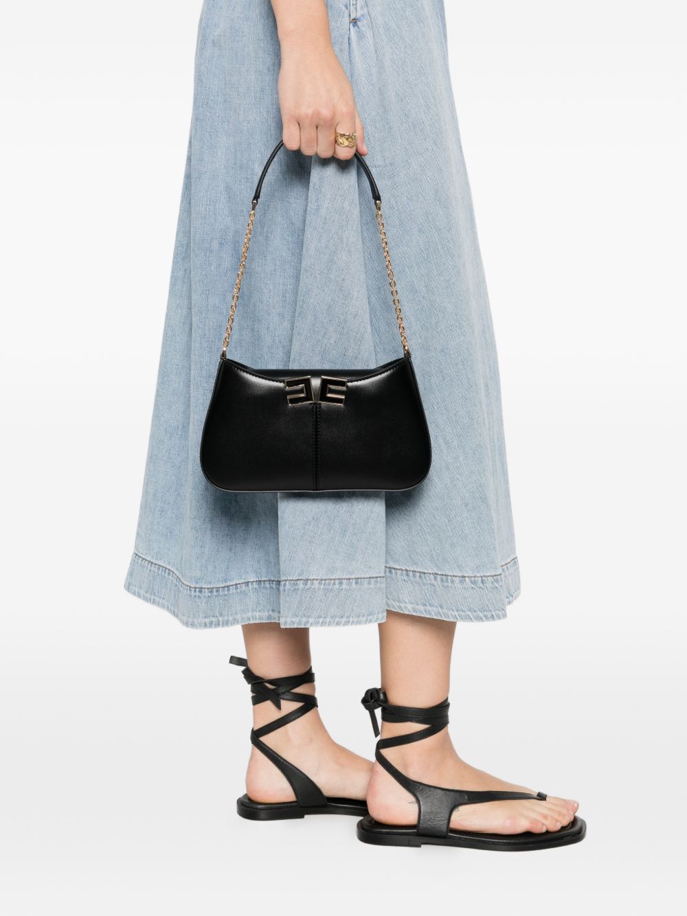 Elisabetta Franchi Bags.. Black BS93A61E2110 (Elisabetta Franchi / ハンドバッグ・ショルダーバッグ ) | Elisabetta Franchi (エリザベッタ フランキ)(1)