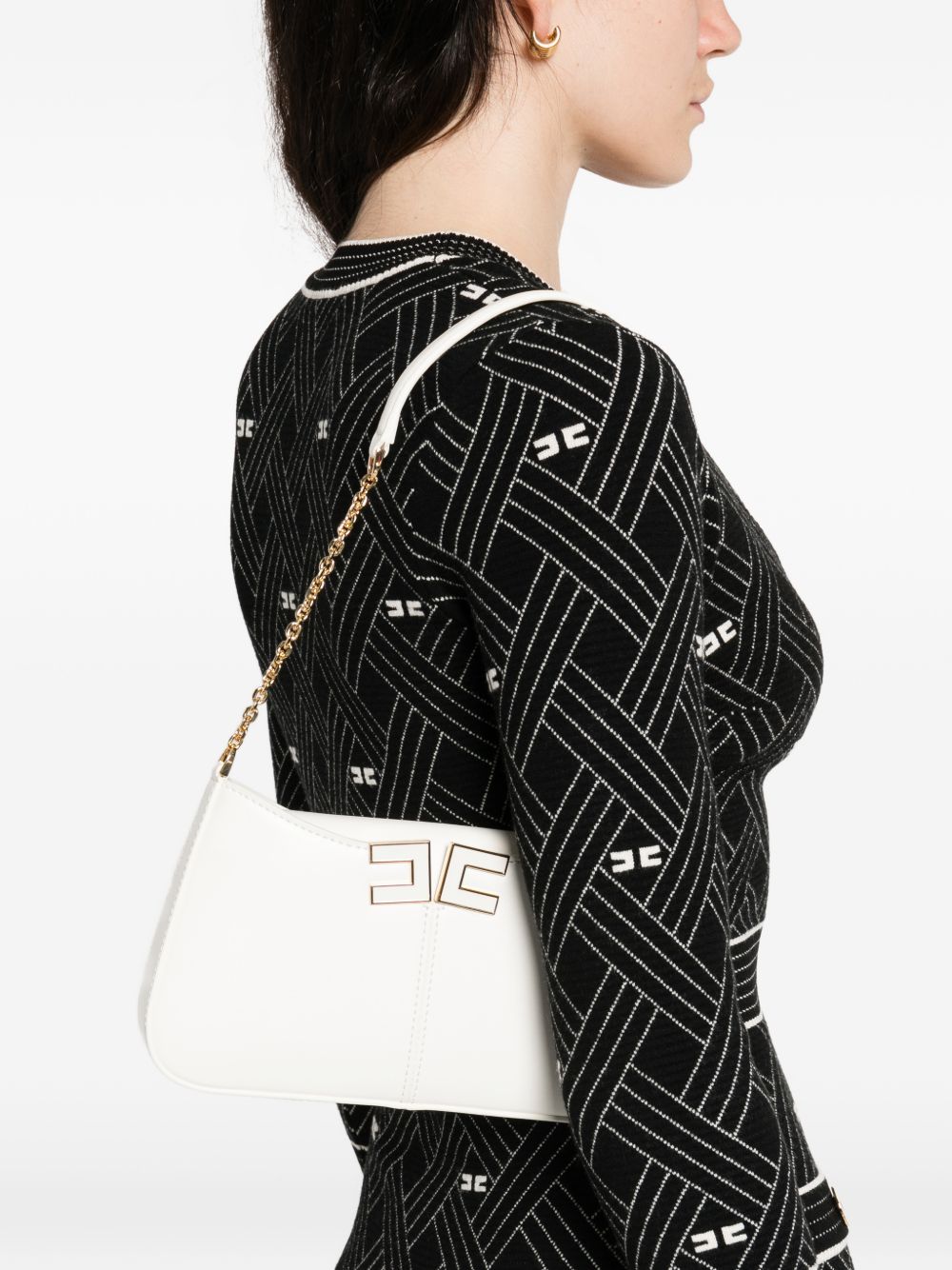 Elisabetta Franchi Bags.. Ivory BS93A61E2360 (Elisabetta Franchi / ハンドバッグ・ショルダーバッグ ) | Elisabetta Franchi (エリザベッタ フランキ)(2)