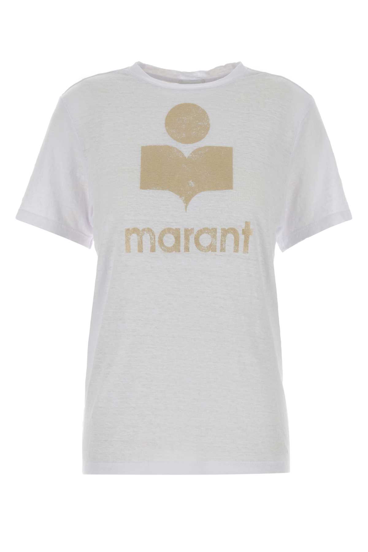 White linen Zewel t-shirt TS0001FBA1N10EWHLG (Isabel Marant Étoile / Tシャツ・カットソー ) | Isabel Marant Étoile (イザベル マラン エトワール)