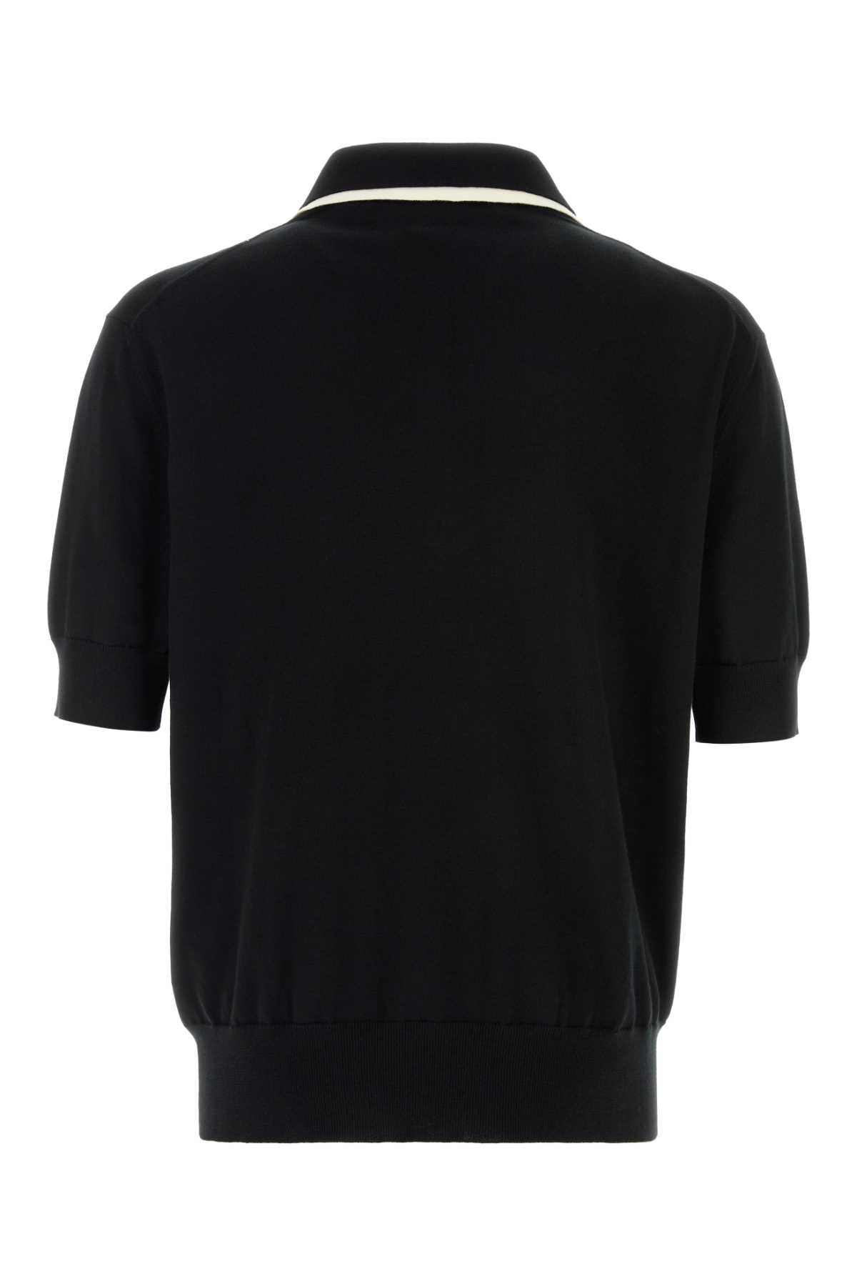Black cotton polo shirt J22GL0125J15466001 (Jil Sander / ニット・セーター・カーディガン ) | Jil Sander (ジルサンダー)(1)
