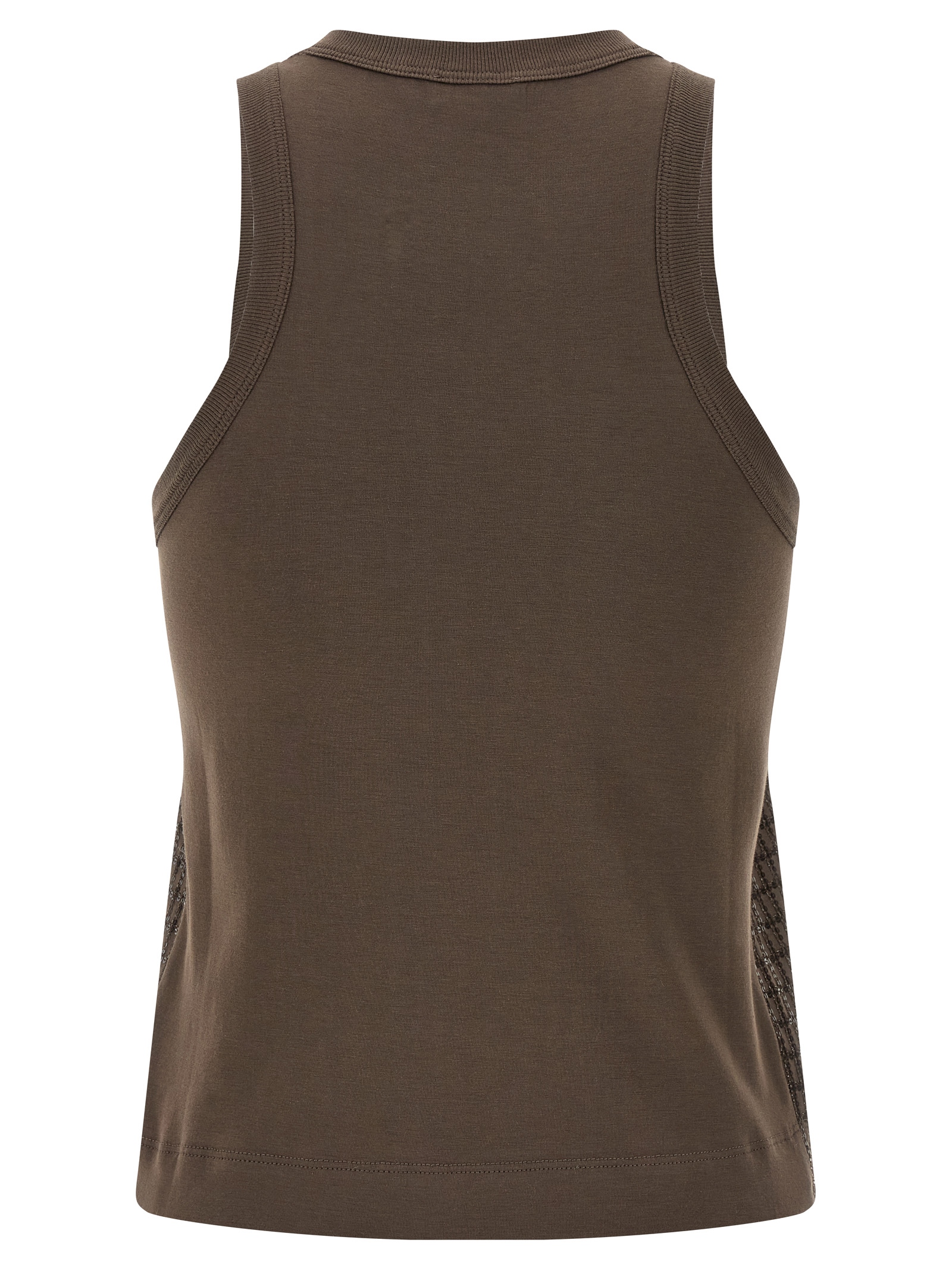 'Dazzling Check Embroidery' top M0T18HK500C8589 (Brunello Cucinelli / タンクトップ・キャミソール ) | Brunello Cucinelli (ブルネロ・クチネリ)(1)