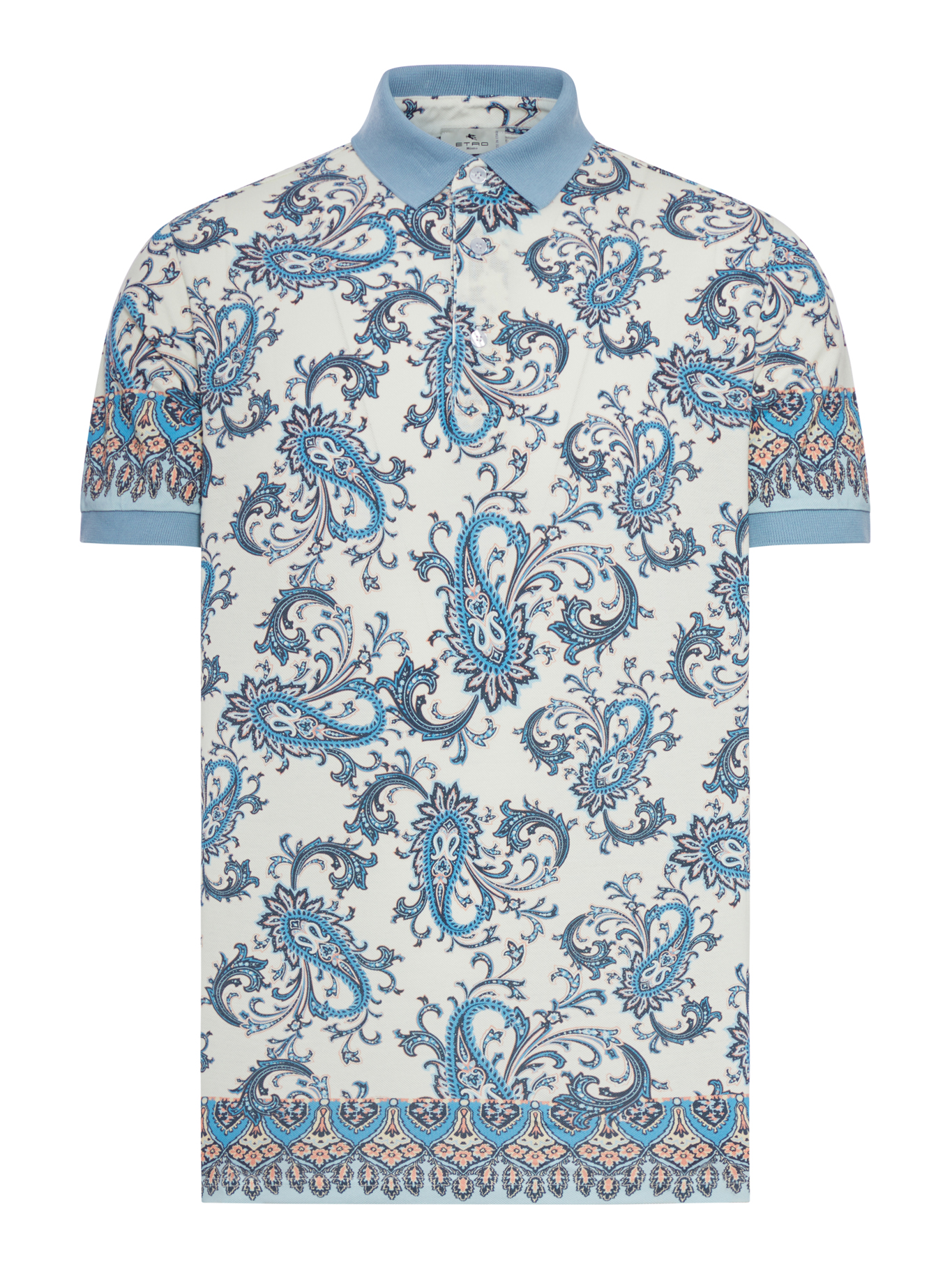 COTTON POLO SHIRT WITH PLACED PRINT MRMD0004AKF89X0880X0880 (ETRO / ポロシャツ ) | ETRO (エトロ)