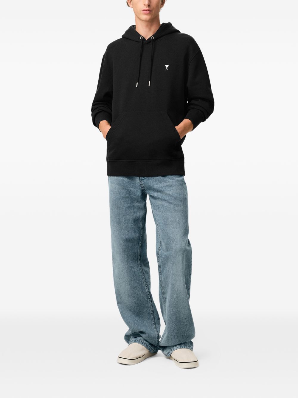 Ami Paris Sweaters Black HSW764730045 (AMI Paris / スウェット・フーディー ) | AMI Paris (アミパリス)(2)