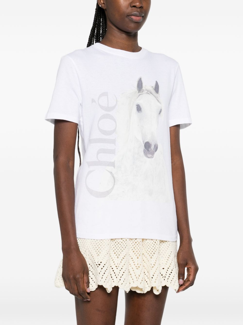 Chloè T-shirts and Polos White CH26SJH11802101 (Chloé / Tシャツ・カットソー ) | Chloé (クロエ)(2)