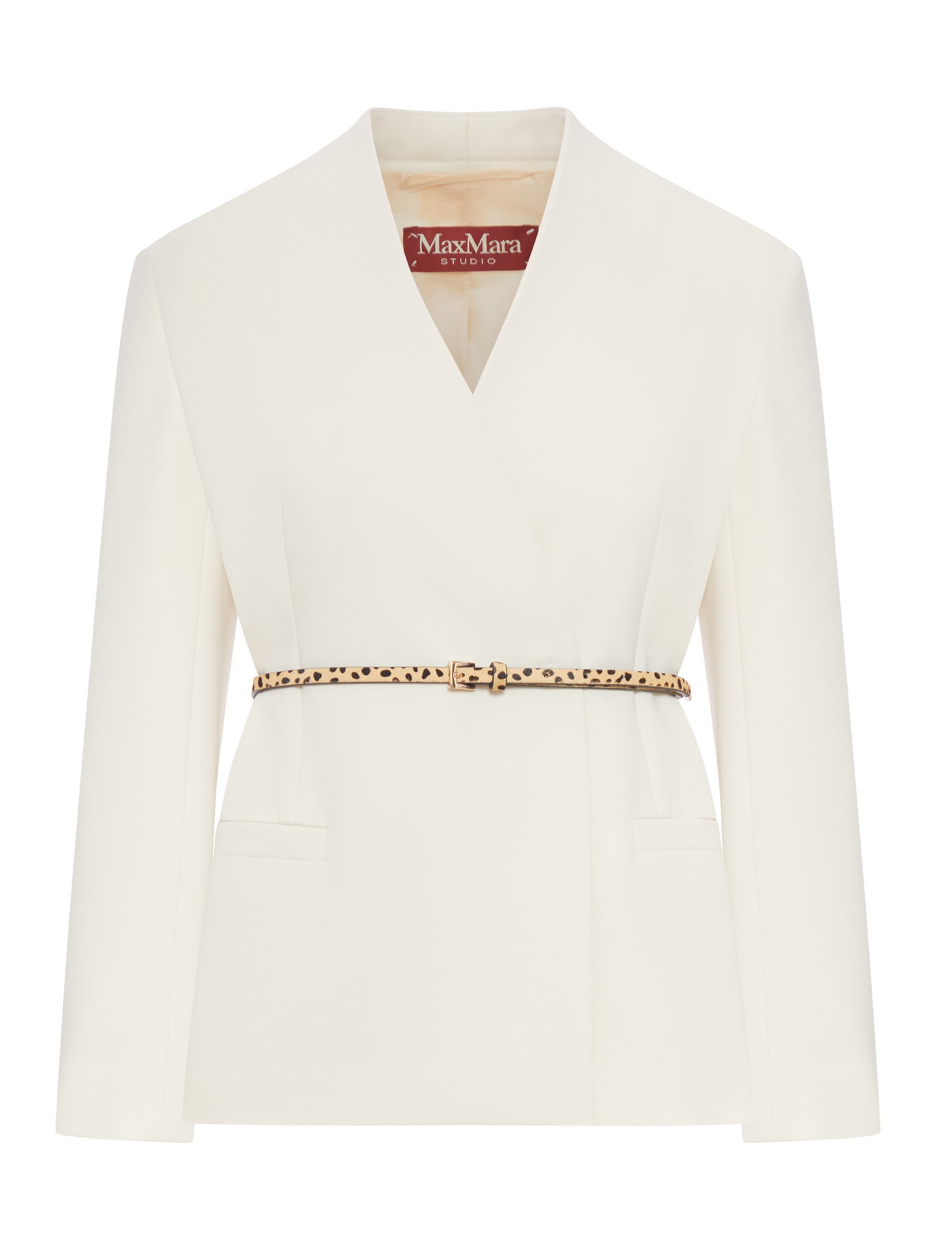 DOUBLE-BREASTED CADY JACKET WITH BELT 2616041035600060 (Max Mara Studio / ブレザー・ジャケット ) | Max Mara Studio (マックスマーラ ステュディオ)