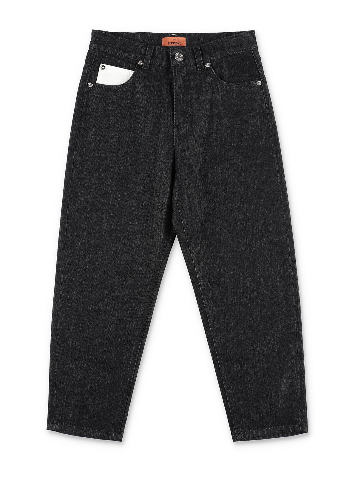 Black cotton denim girl missoni jeans MT6P90D0012930BC (MISSONI / ジーンズ ) | MISSONI (ミッソー二)