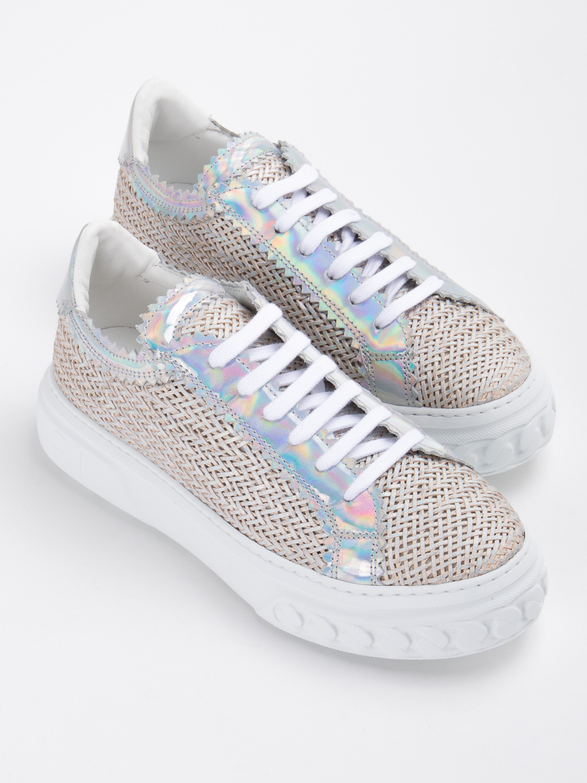 Silver leather sneakers 2X822P0201T0374B089 (CASADEI / スニーカー ) | CASADEI (カサディ)(1)