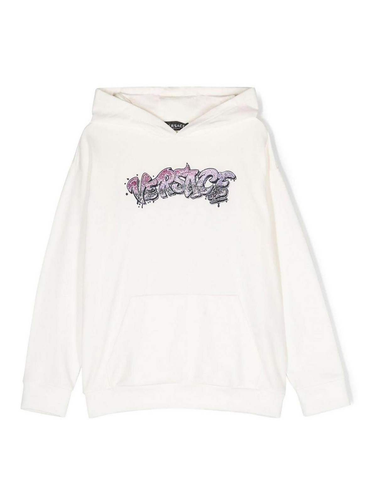 White cotton girl versace hoodie 10073591A075586W640 (VERSACE / スウェット・フーディー ) | VERSACE (ヴェルサーチェ)